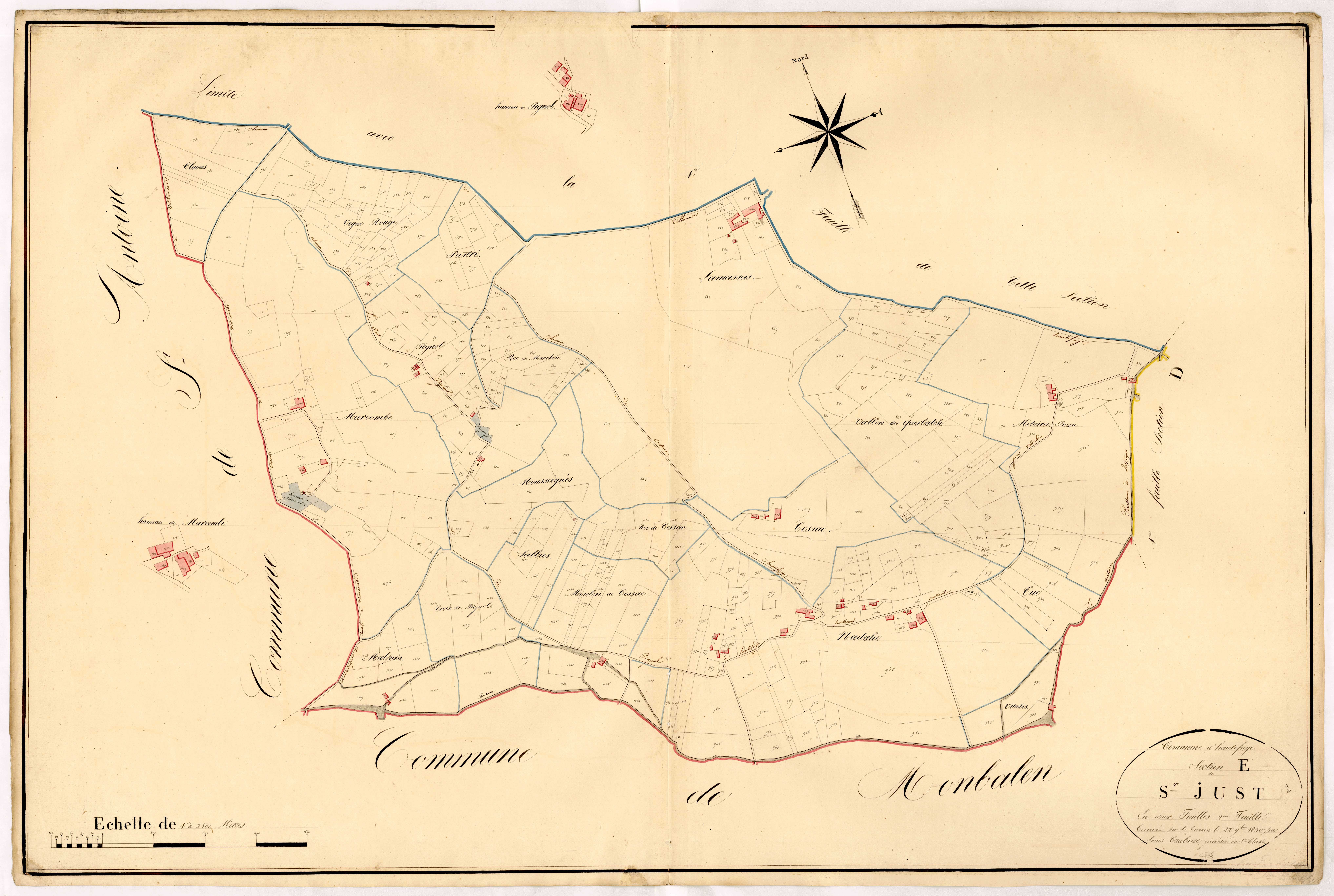 Plan napoléonien, atlas-E2 Saint-Just, Hautefage-la-Tour