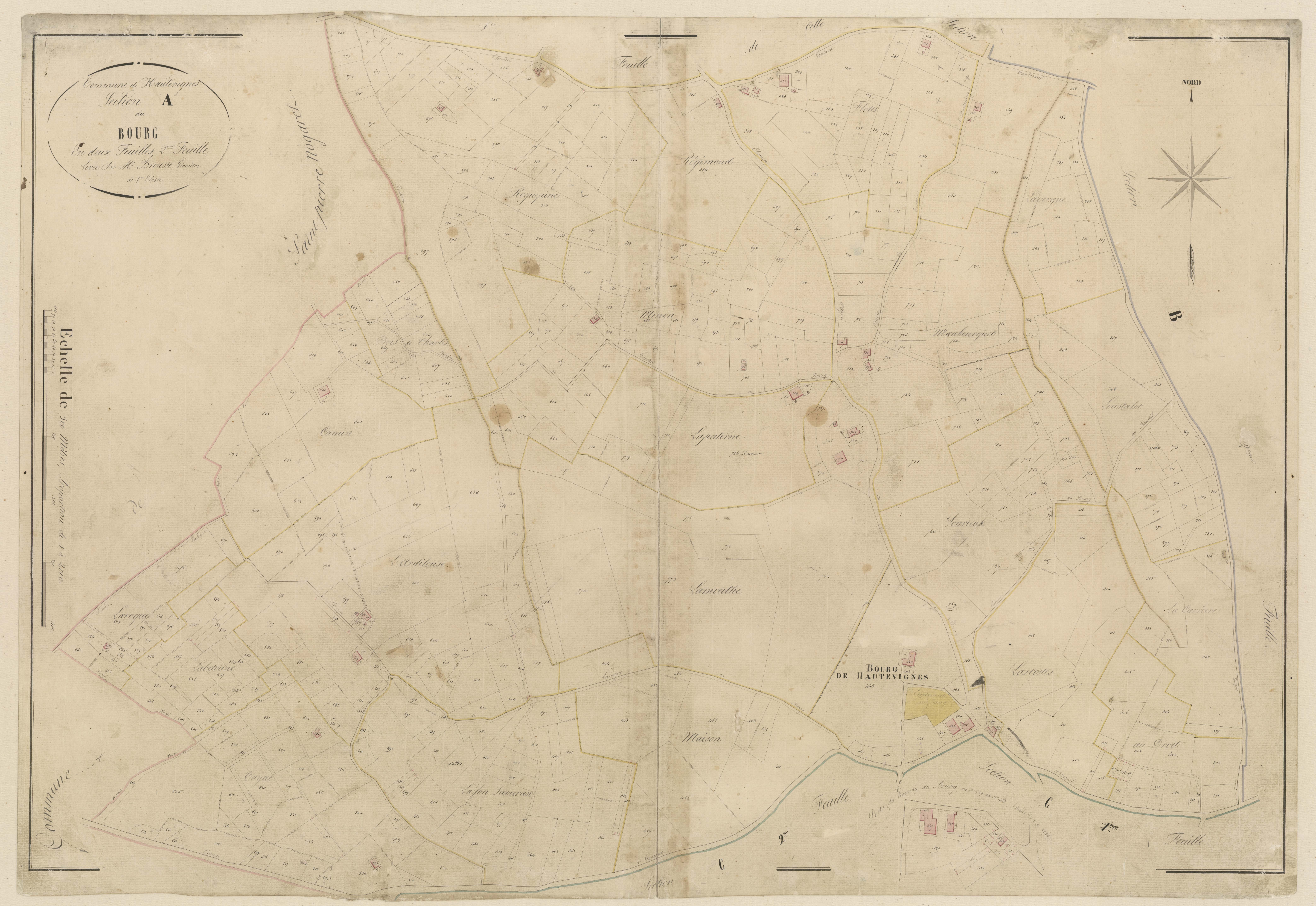 Plan napoléonien-A2 Le Bourg, Hautesvignes