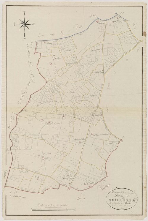 Plan primitif, atlas-C1 Gullères et Mistoux, Hautesvignes