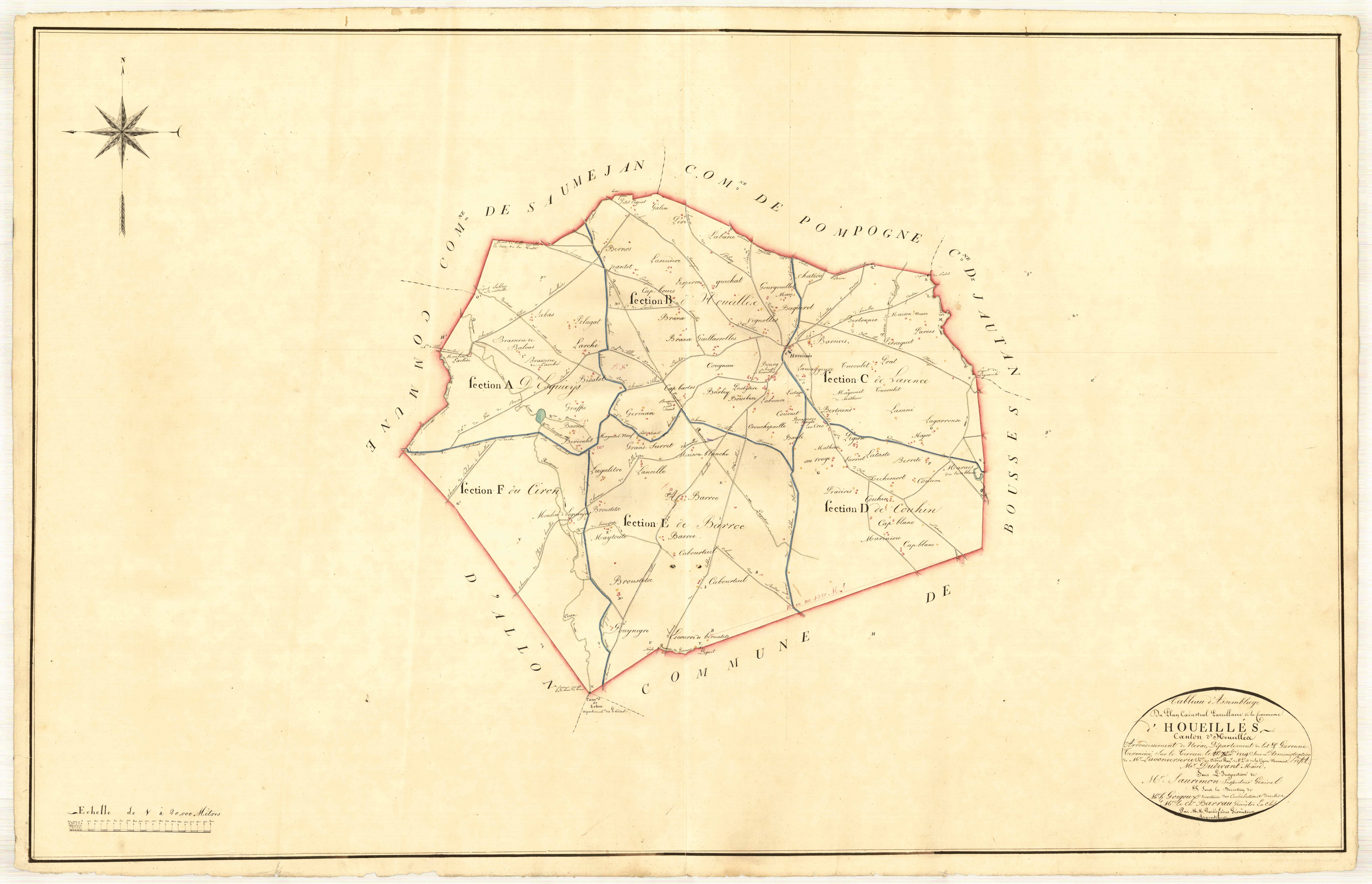 Plan napoléonien, atlas-TA, Houeillès