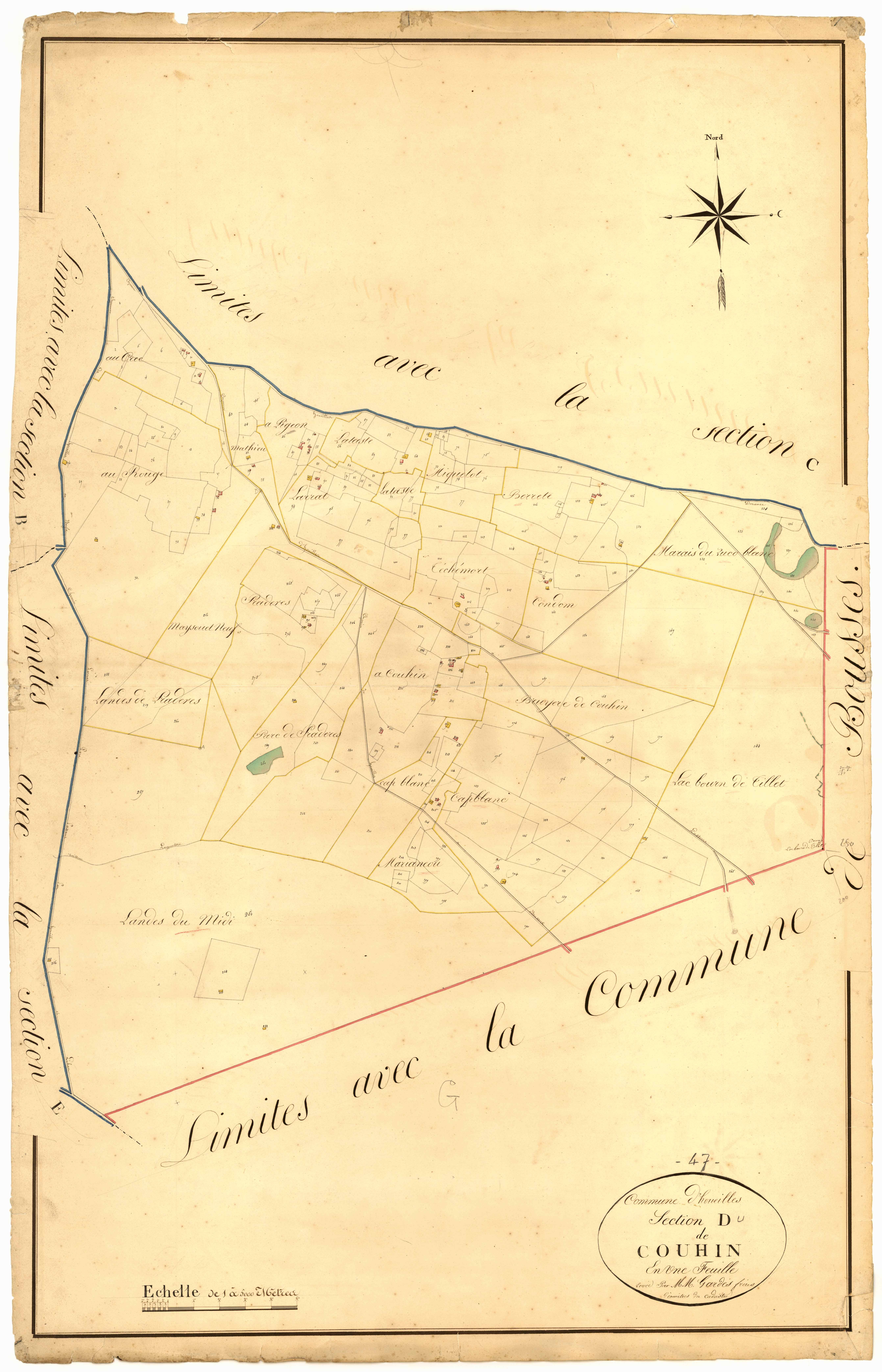 Plan napoléonien, atlas-D Couhin, Houeillès