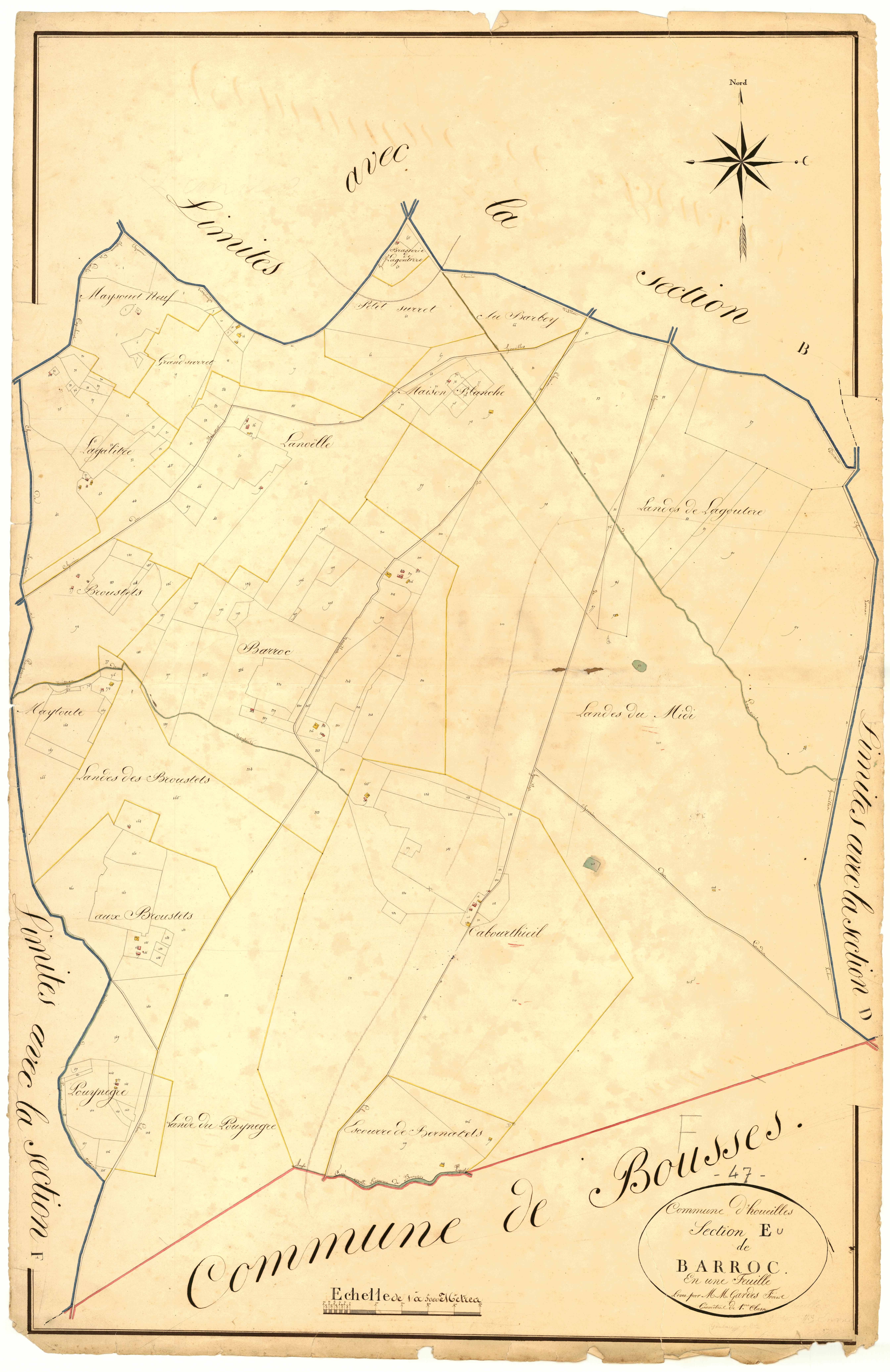 Plan napoléonien, atlas-E Barroc, Houeillès