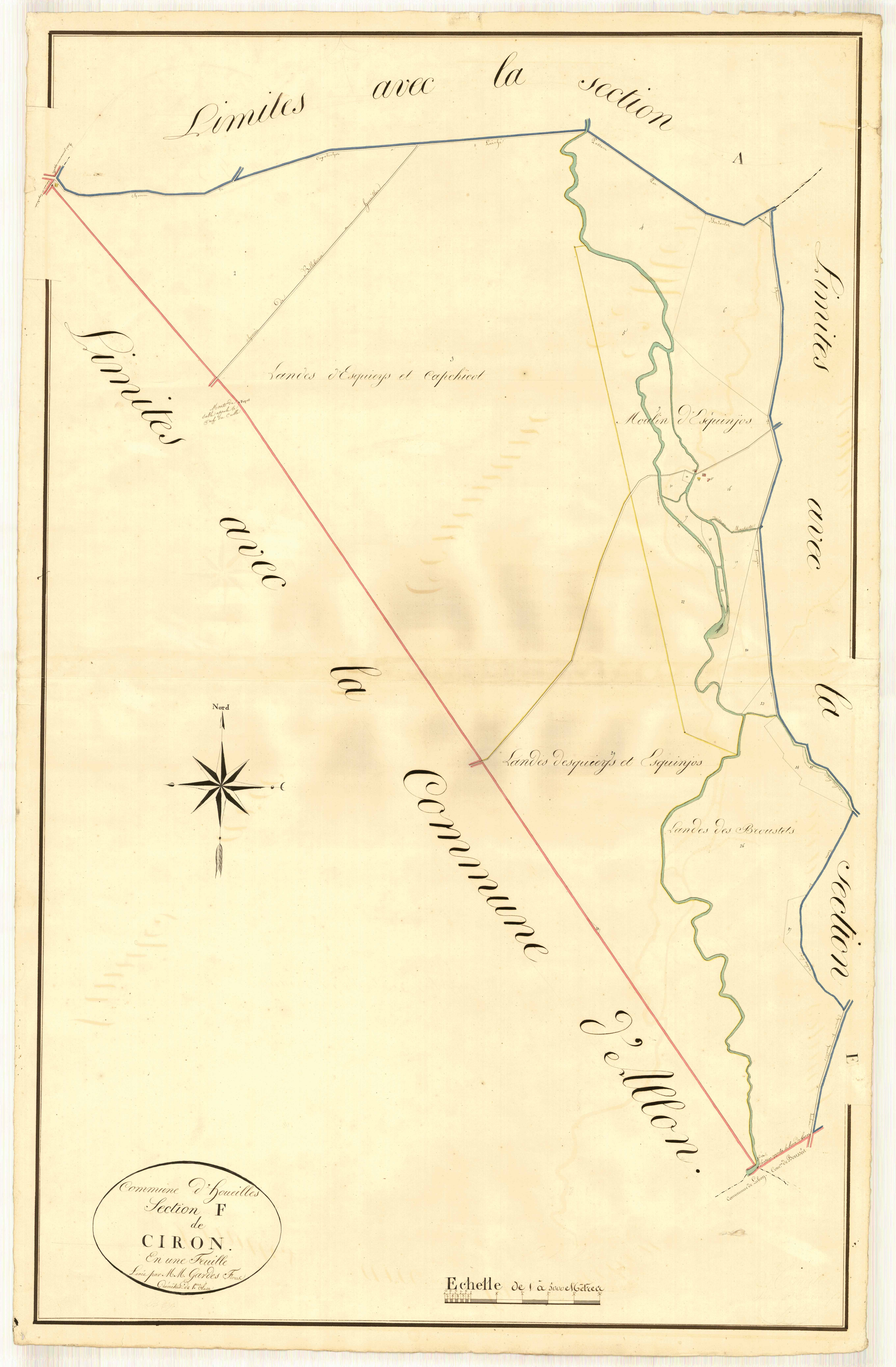 Plan napoléonien, atlas-F Ciron, Houeillès