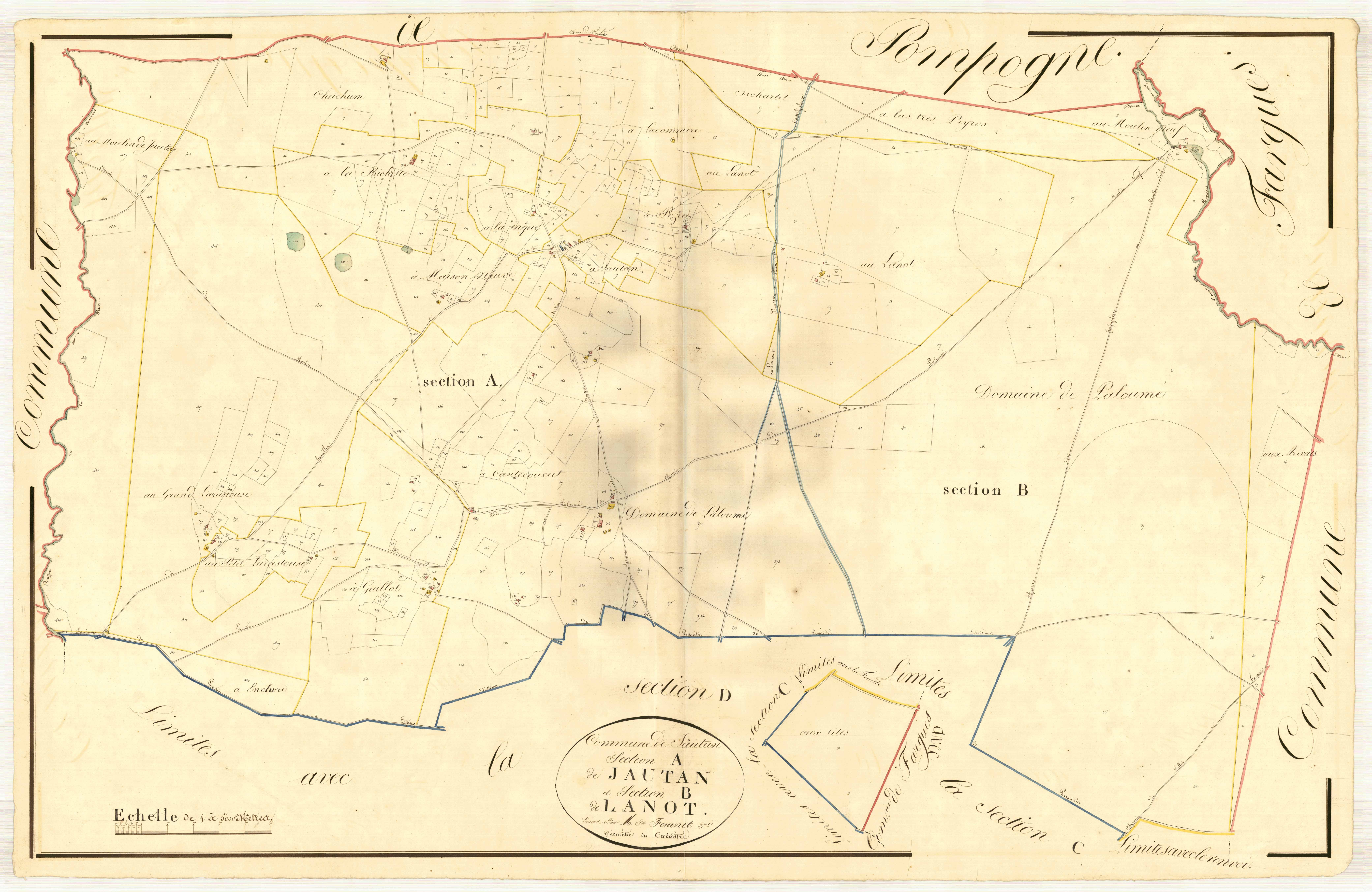 Plan napoléonien, atlas-A Jautan, Jautan (voir Houeillès)