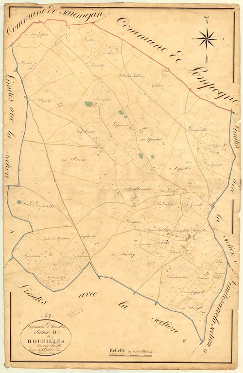 Plan napoléonien, atlas-B Houeillès, Houeillès