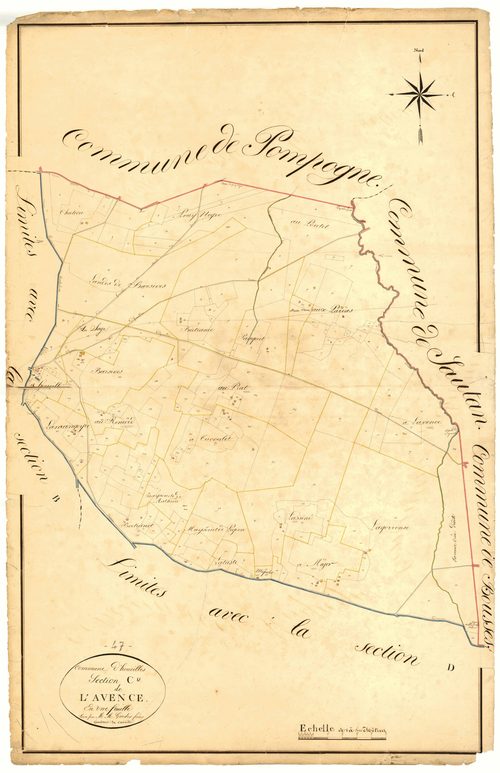 Plan napoléonien, atlas-C Larence, Houeillès