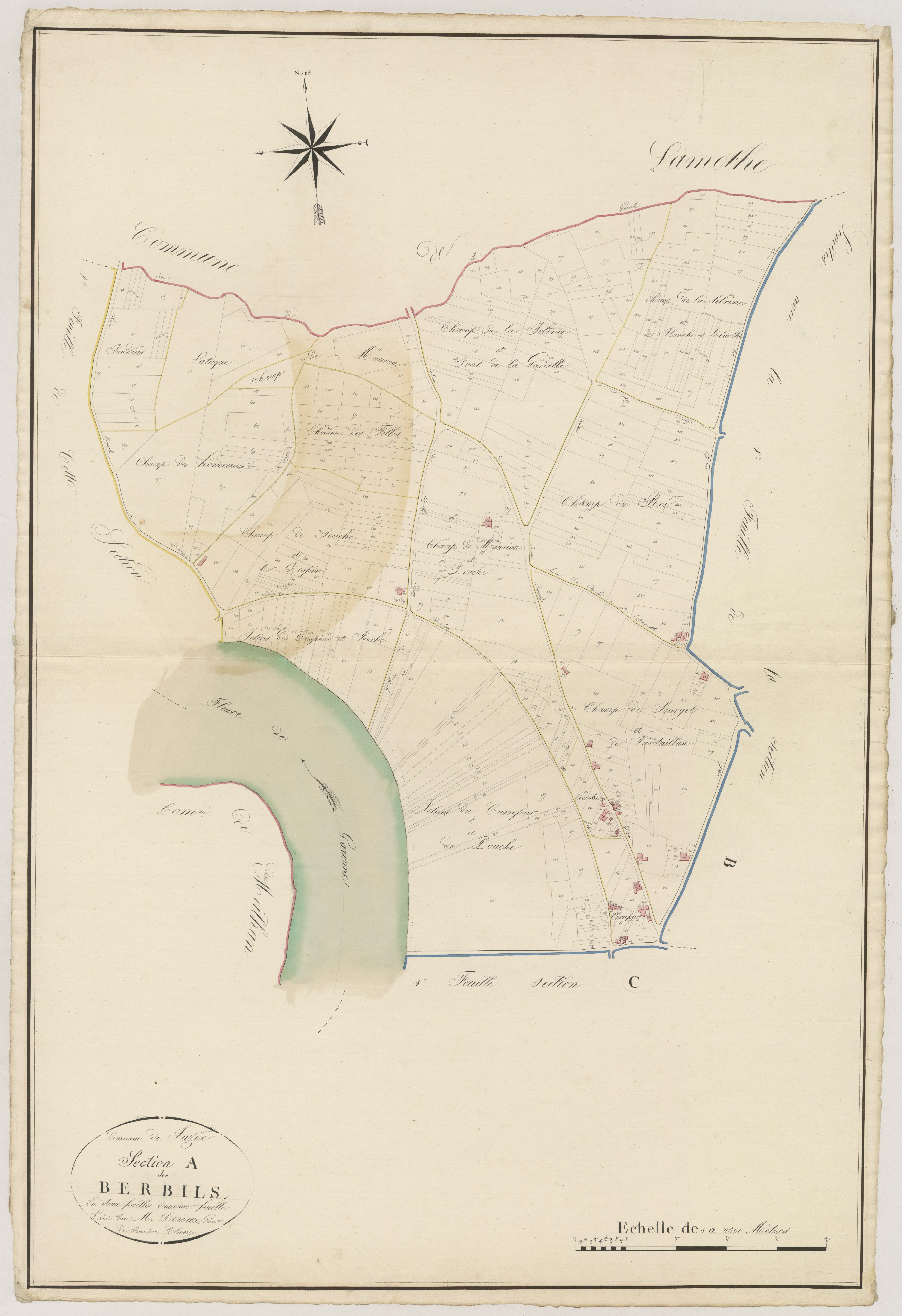 Plan napoléonien, atlas-A2 Les Berbils, Jusix