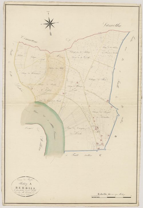 Plan napoléonien, atlas-A2 Les Berbils, Jusix
