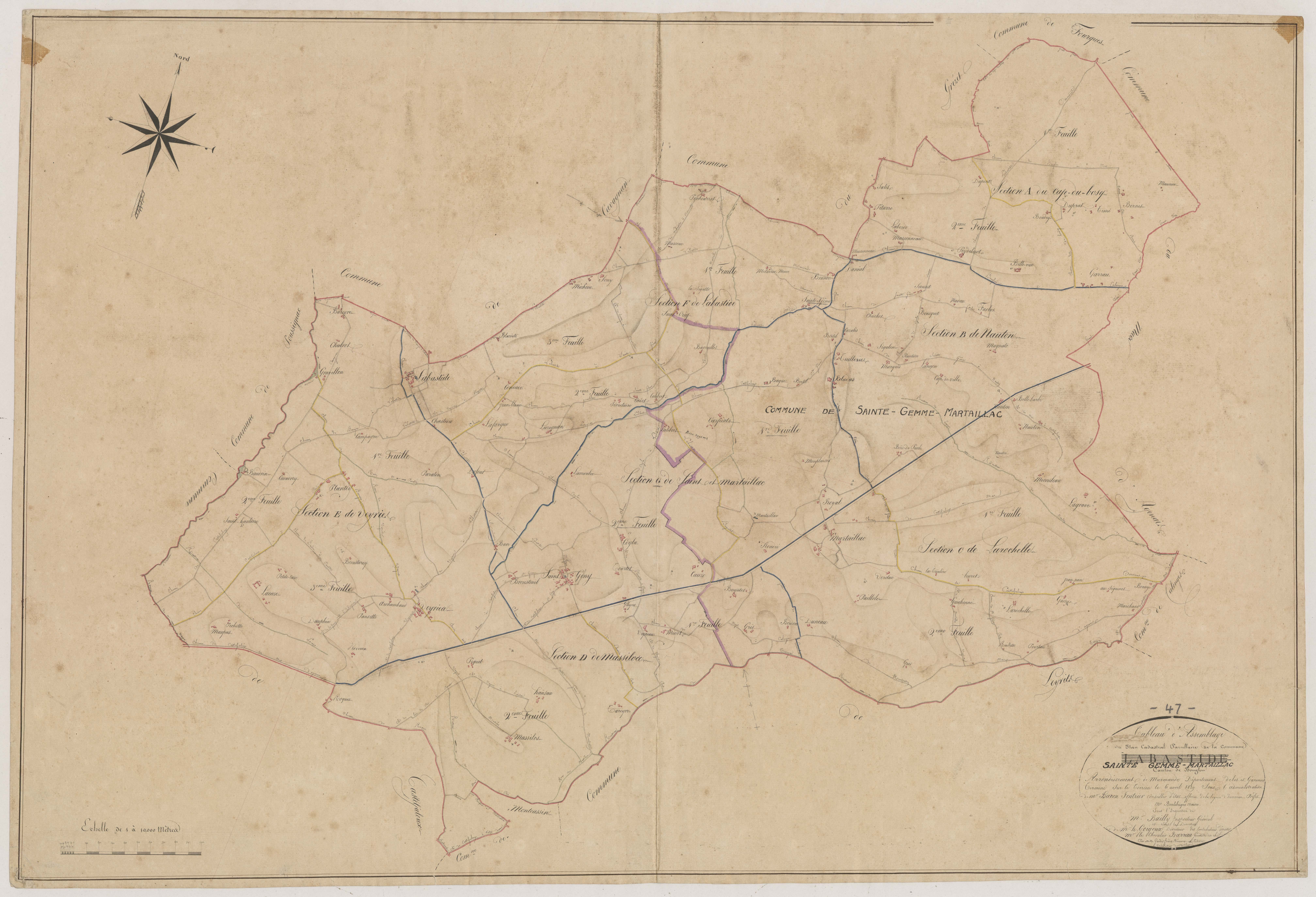 Plan napoléonien, atlas-TA, Labastide-Castel-Amouroux