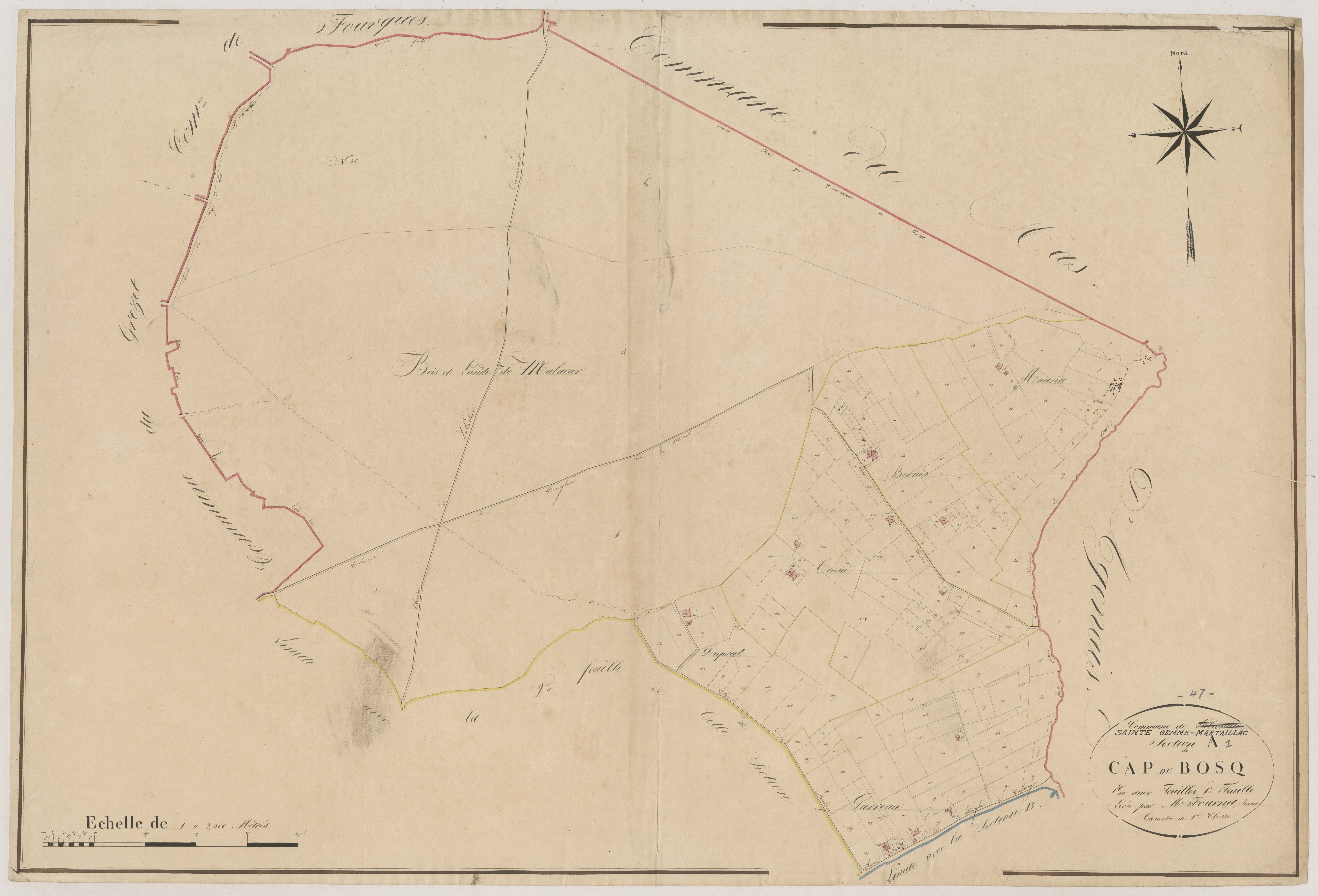 Plan napoléonien, atlas-A1, Labastide-Castel-Amouroux