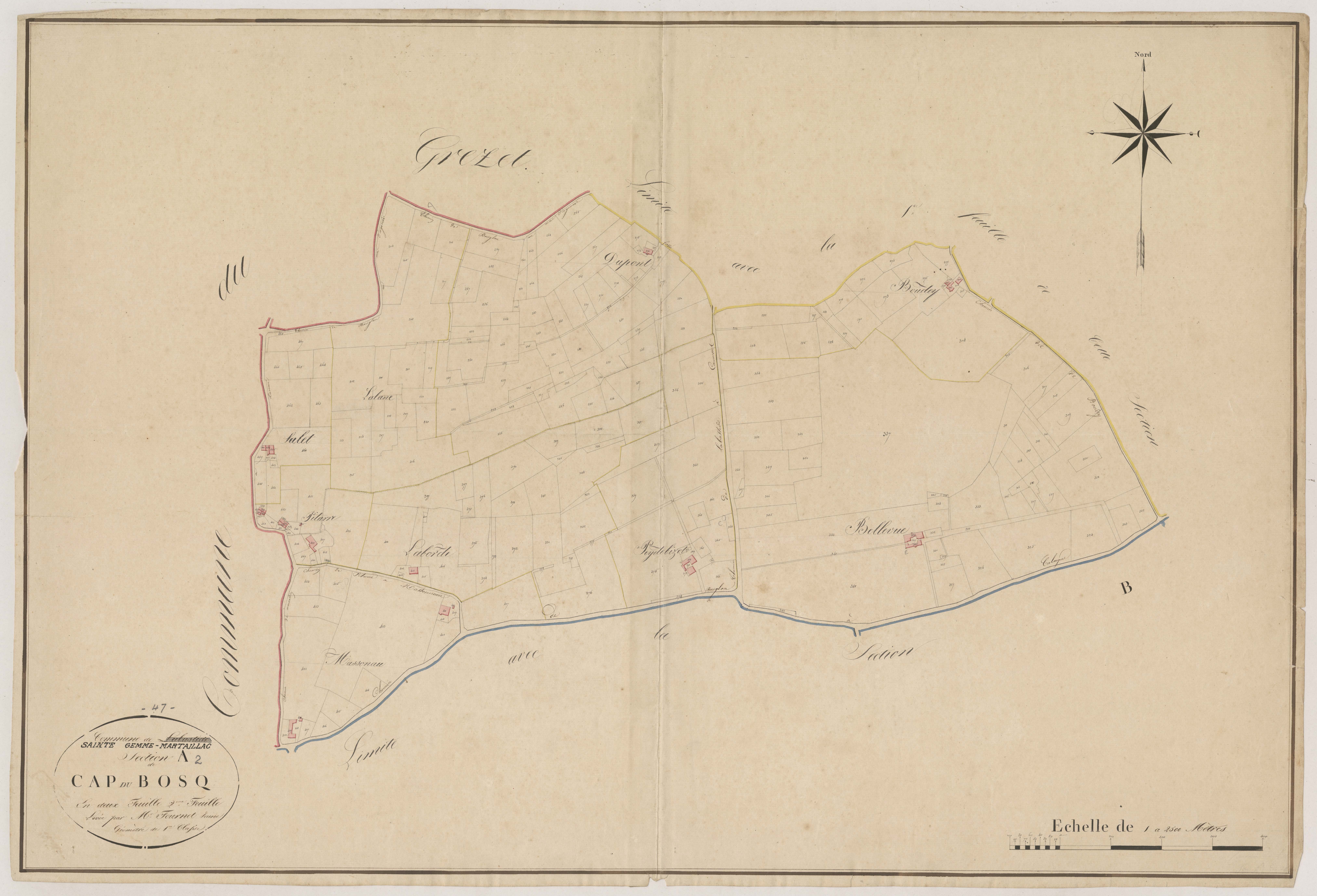 Plan napoléonien, atlas-A2, Labastide-Castel-Amouroux