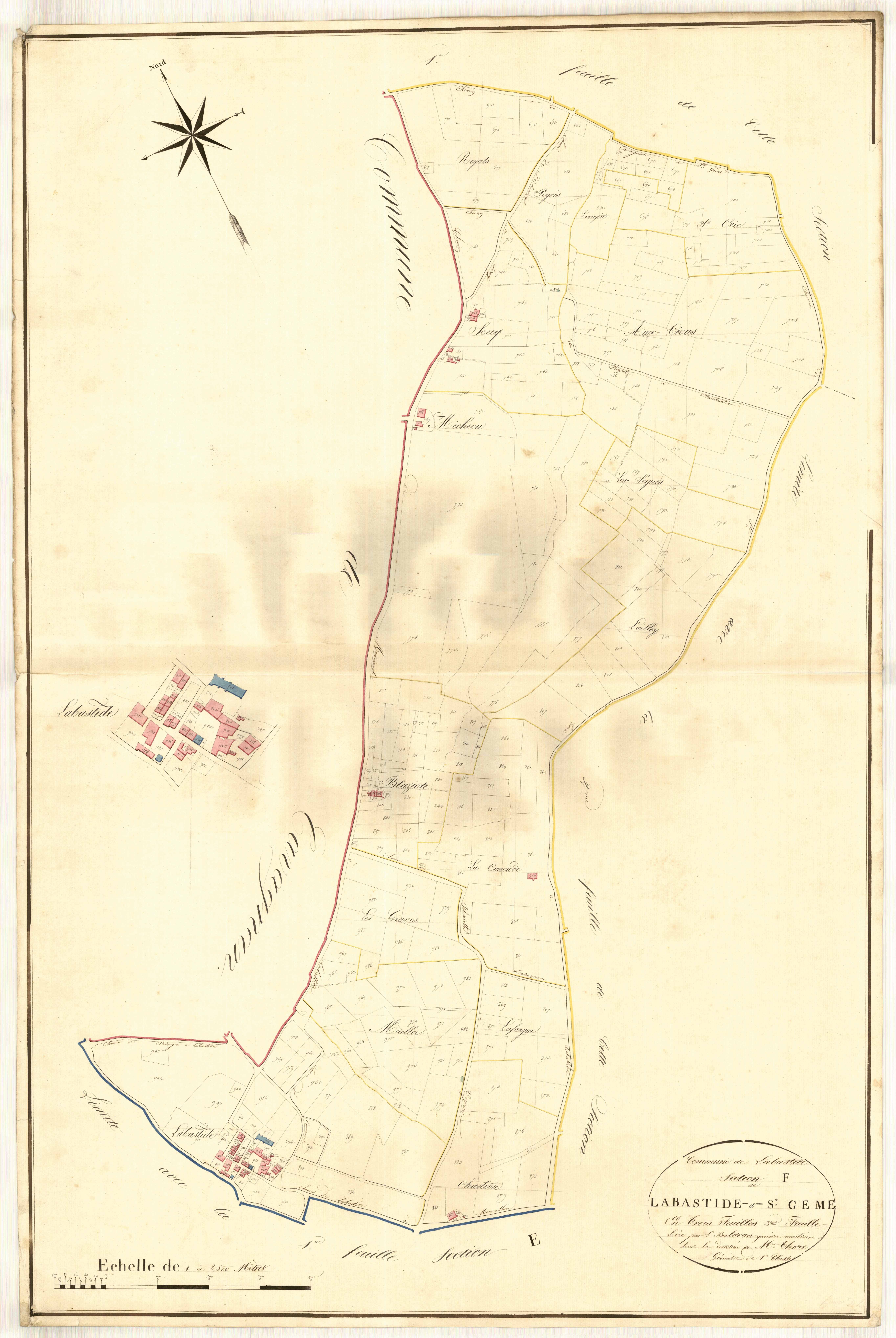 Plan napoléonien, atlas-F3 Labastide et Sainte-Geme, Labastide-Castel-Amouroux