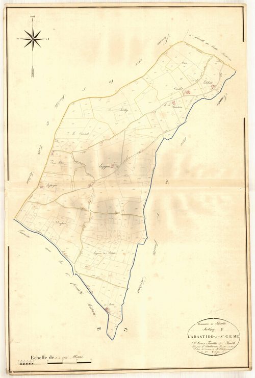 Plan napoléonien, atlas-F2 Labastide et Sainte-Geme, Labastide-Castel-Amouroux