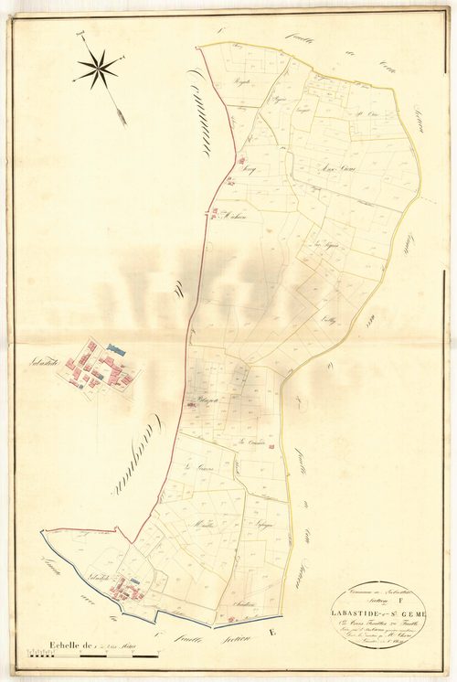 Plan napoléonien, atlas-F3 Labastide et Sainte-Geme, Labastide-Castel-Amouroux
