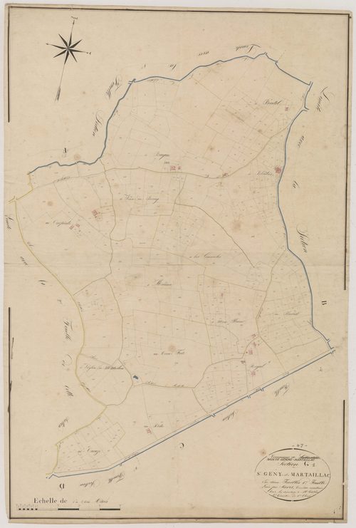 Plan napoléonien, atlas-G1 Saint-Gény-et-Martaillac, Labastide-Castel-Amouroux