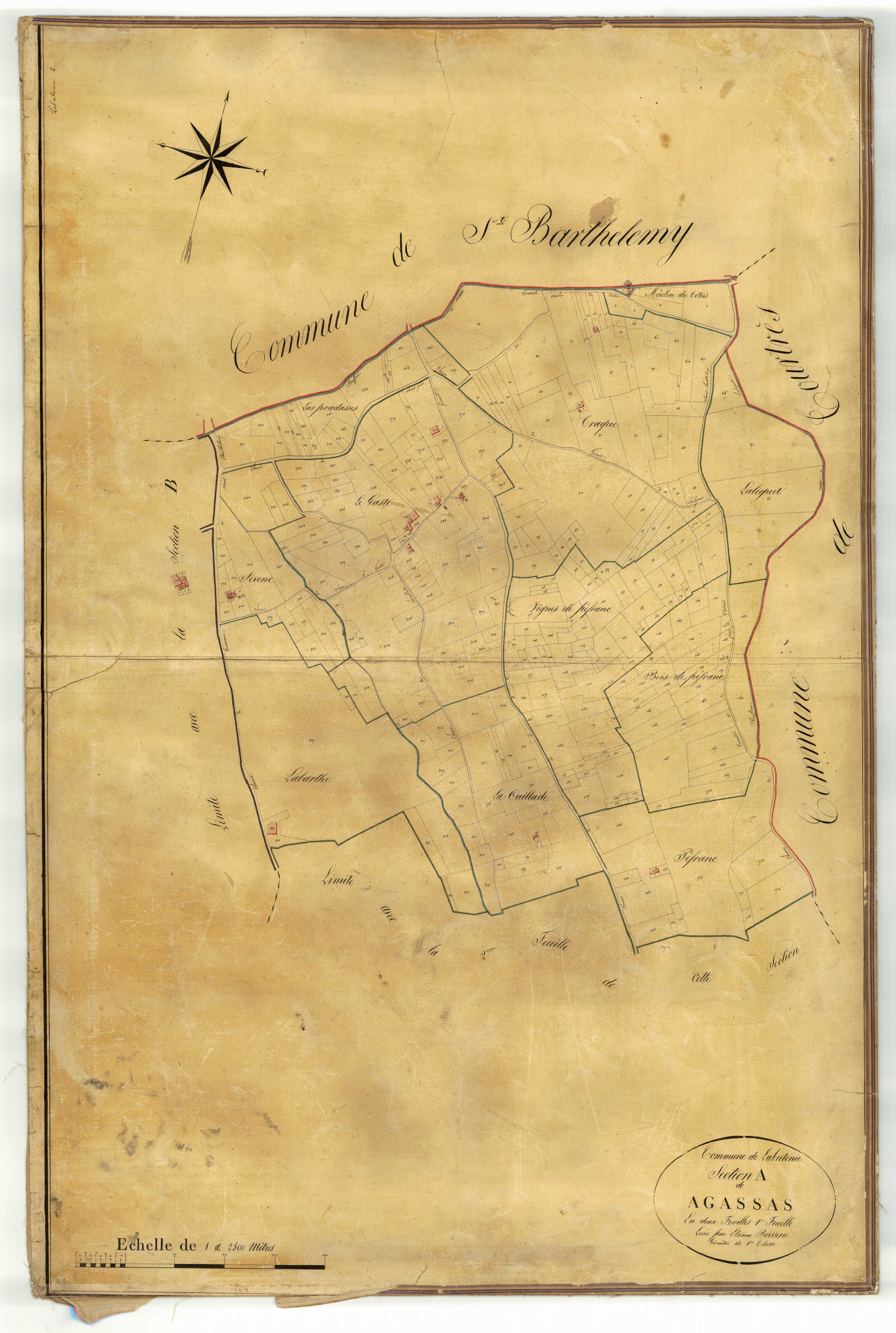 Plan napoléonien-A1 Agassas, Labretonie