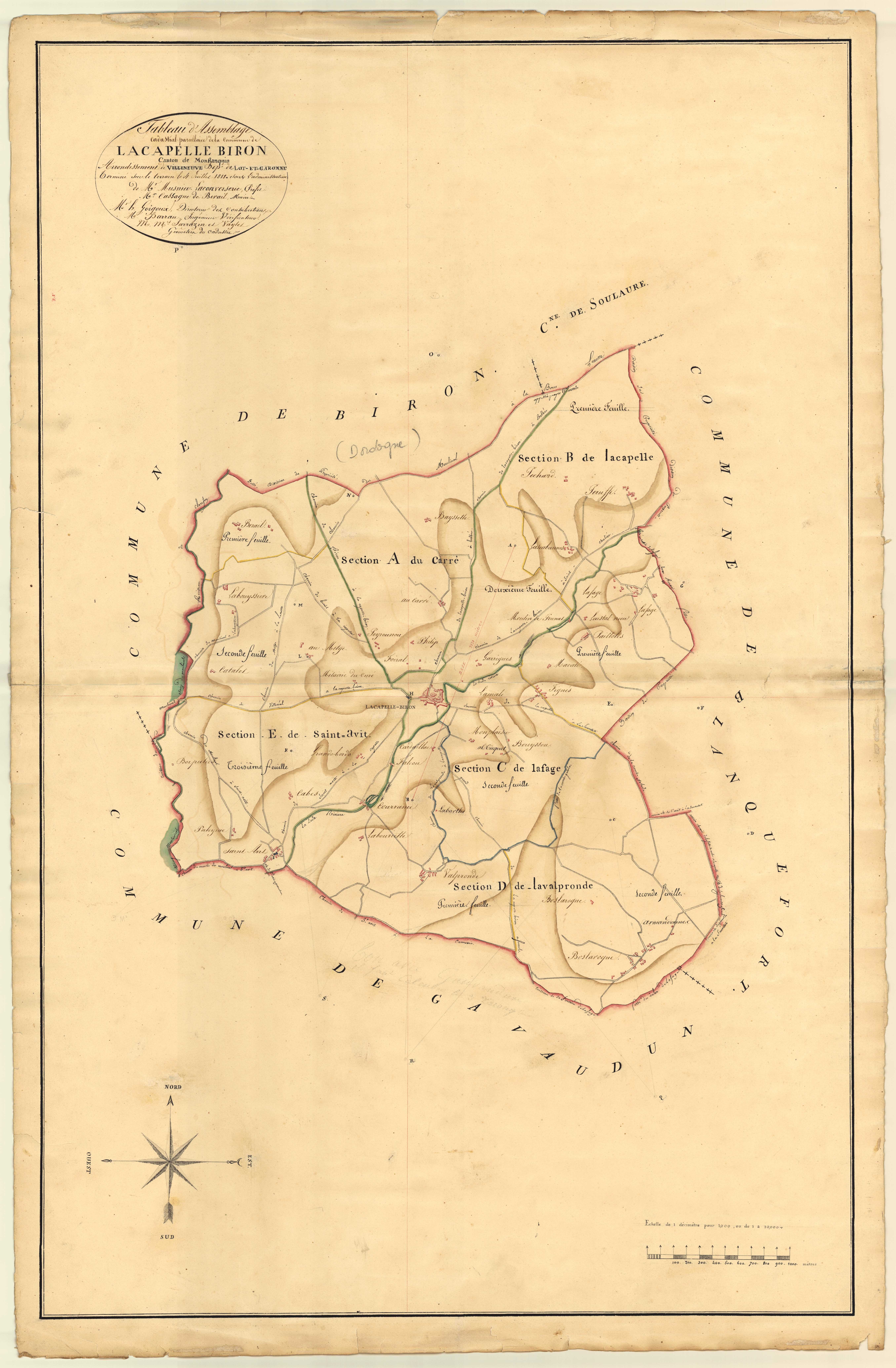 Plan napoléonien, atlas-TA, Lacapelle-Biron