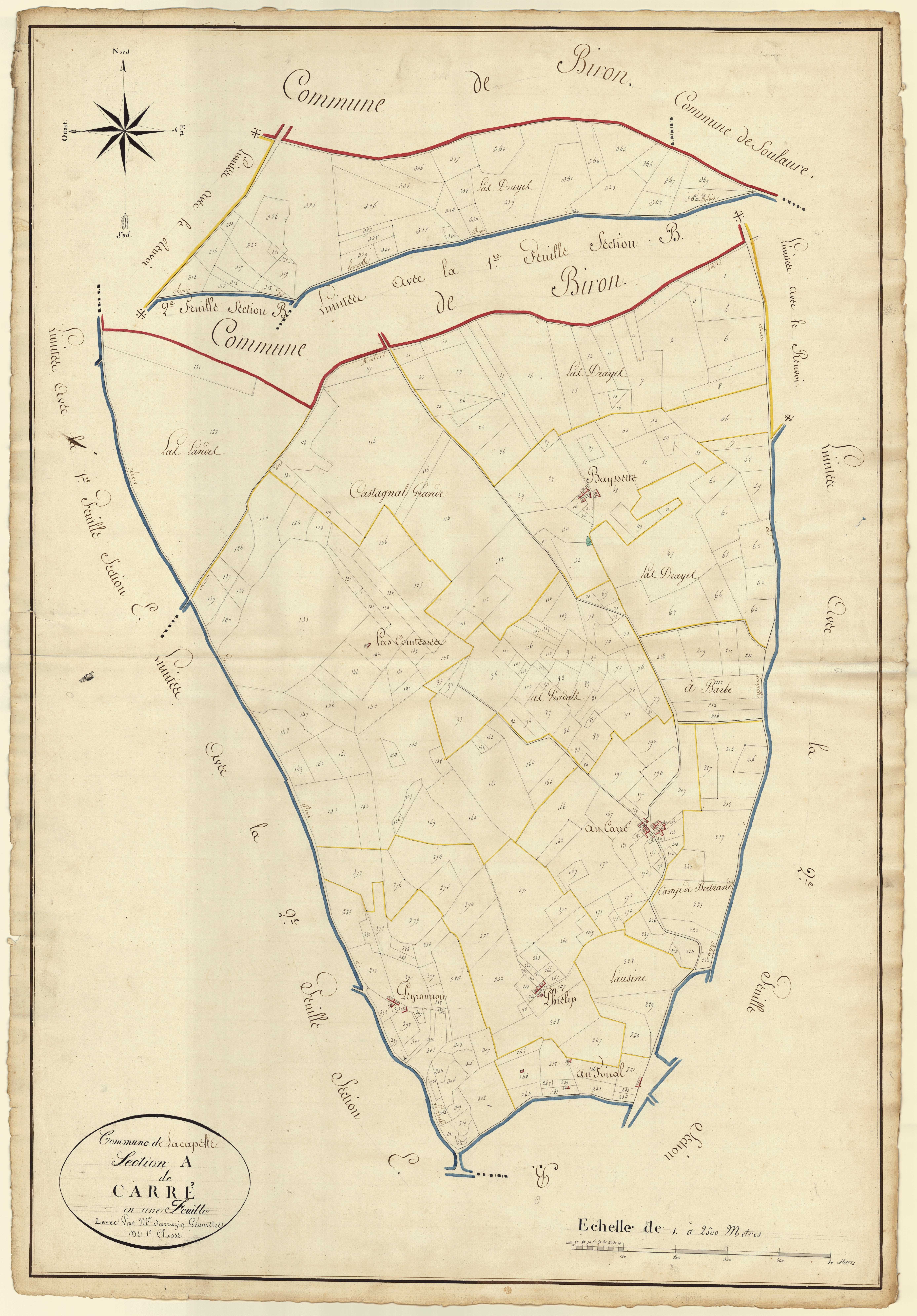 Plan napoléonien, atlas-A Caré, Lacapelle-Biron