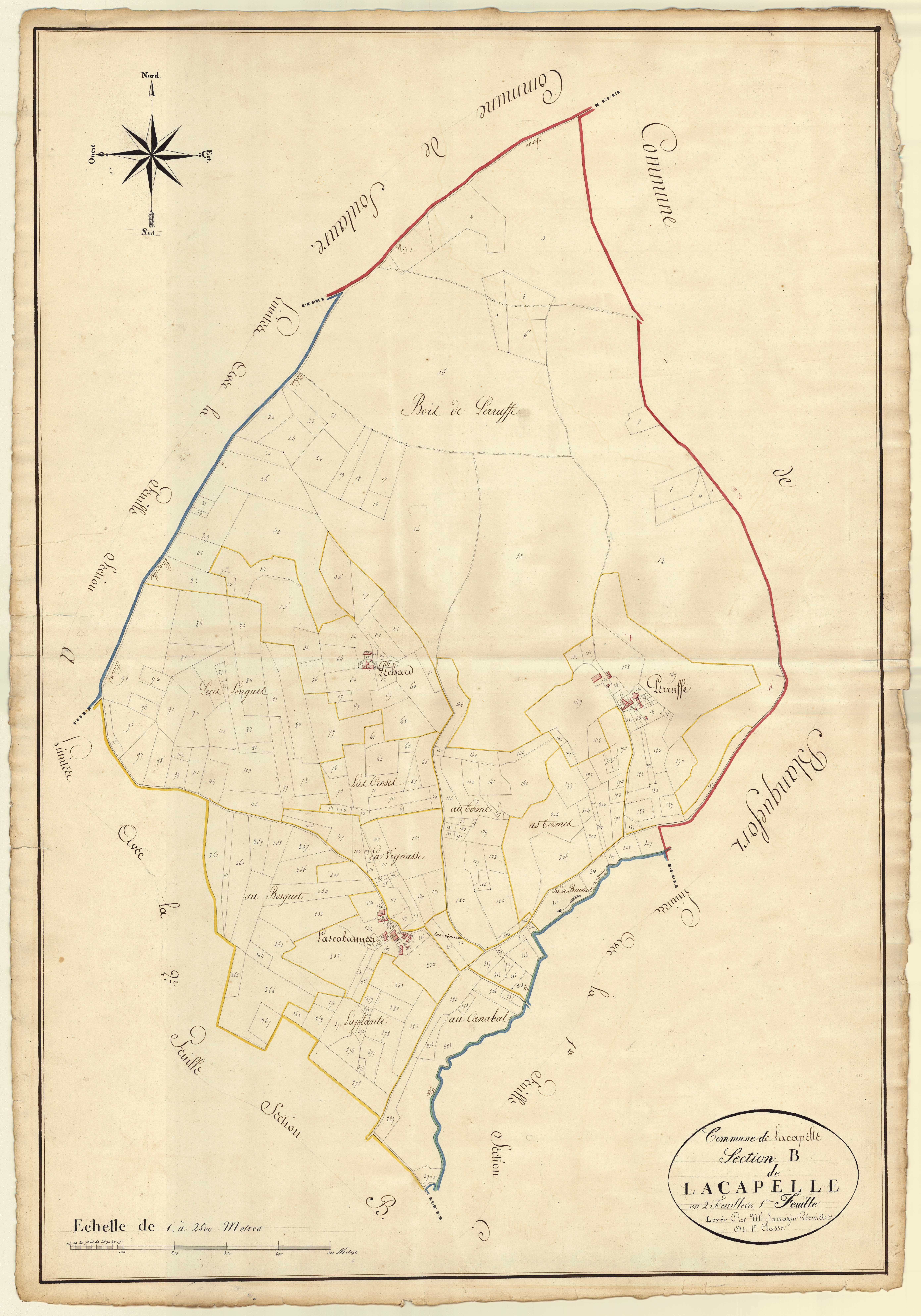 Plan napoléonien, atlas-B1 Lacapelle, Lacapelle-Biron
