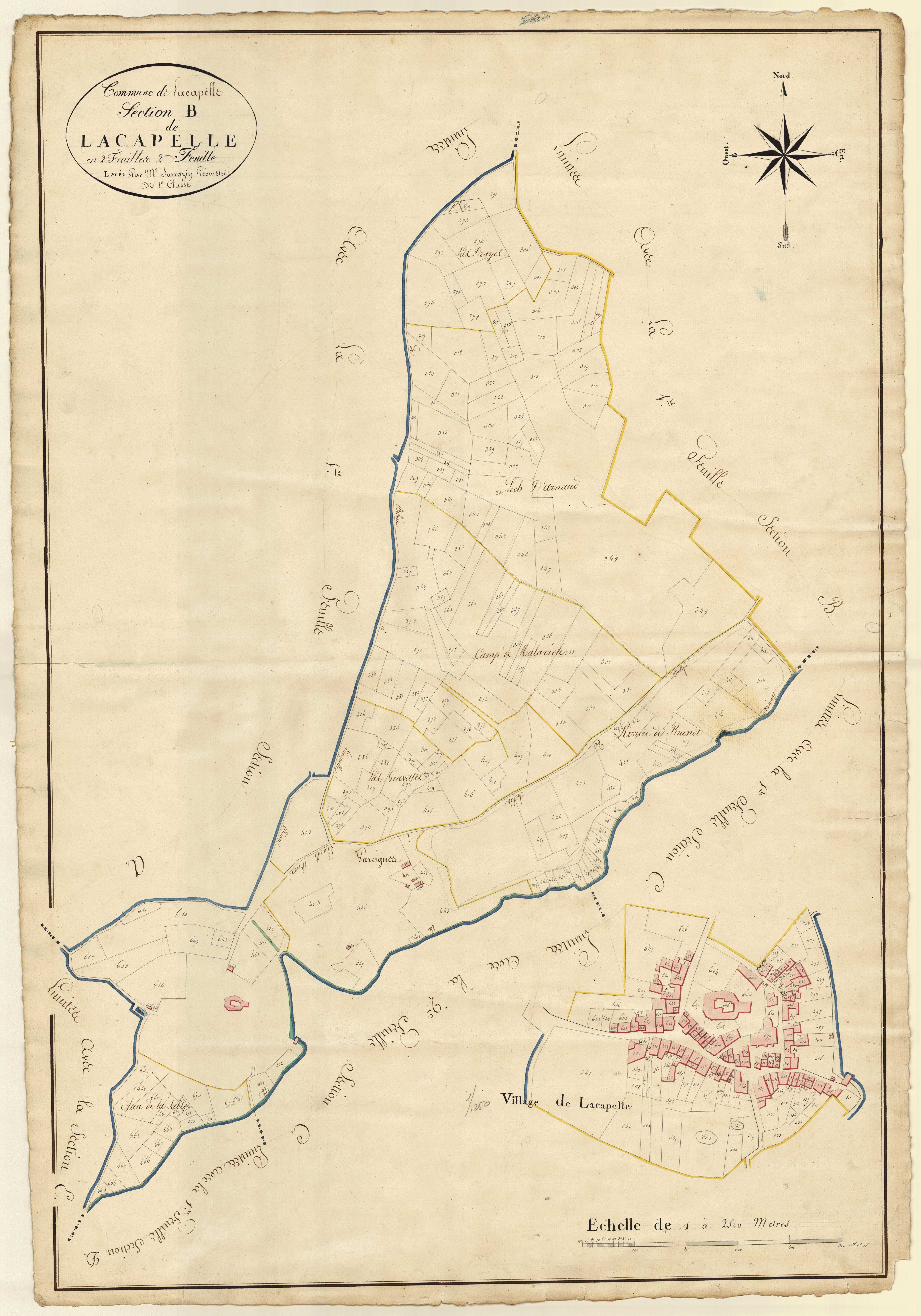 Plan napoléonien, atlas-B2 Lacapelle, Lacapelle-Biron