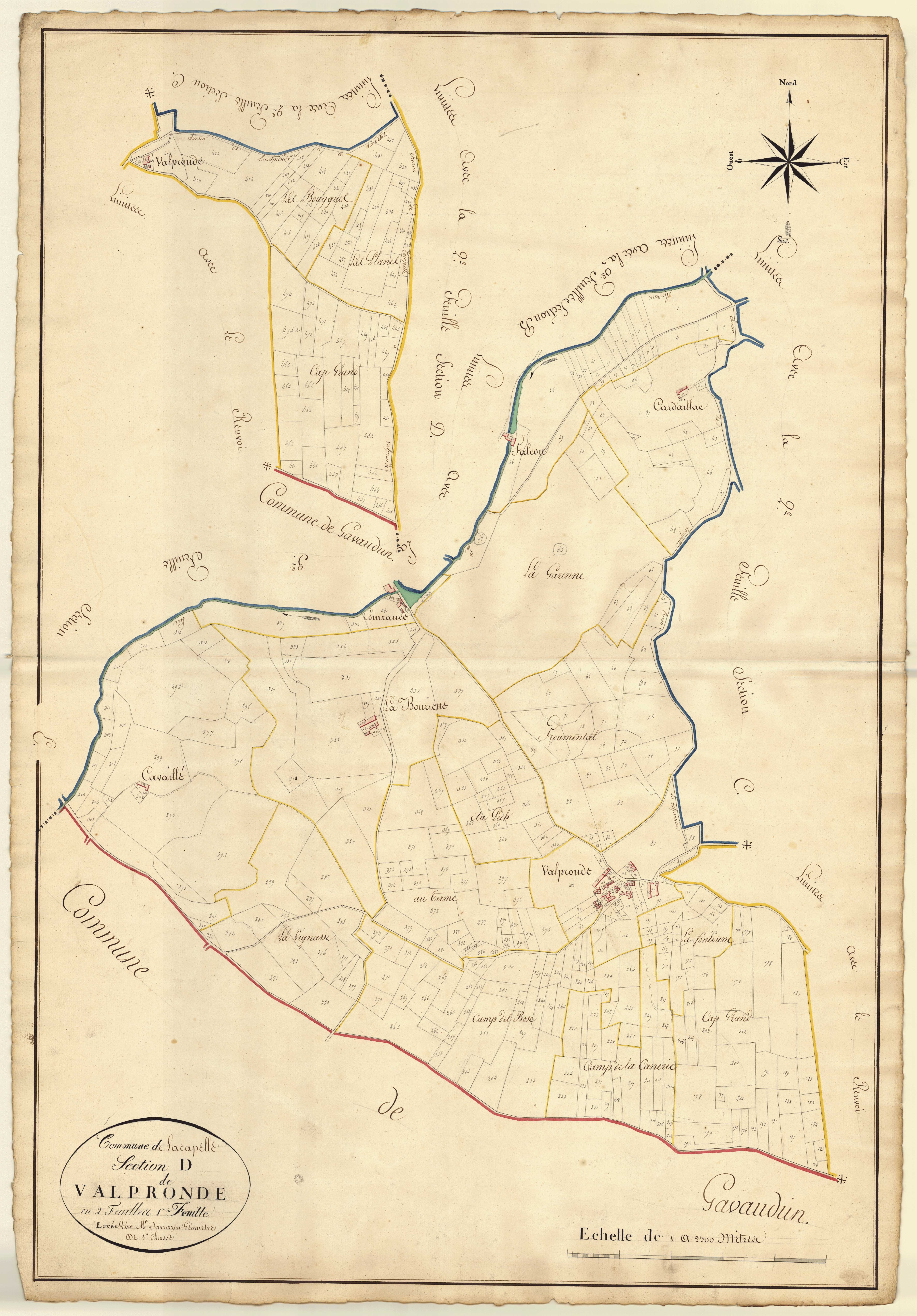 Plan napoléonien, atlas-D1 Valpronde, Lacapelle-Biron