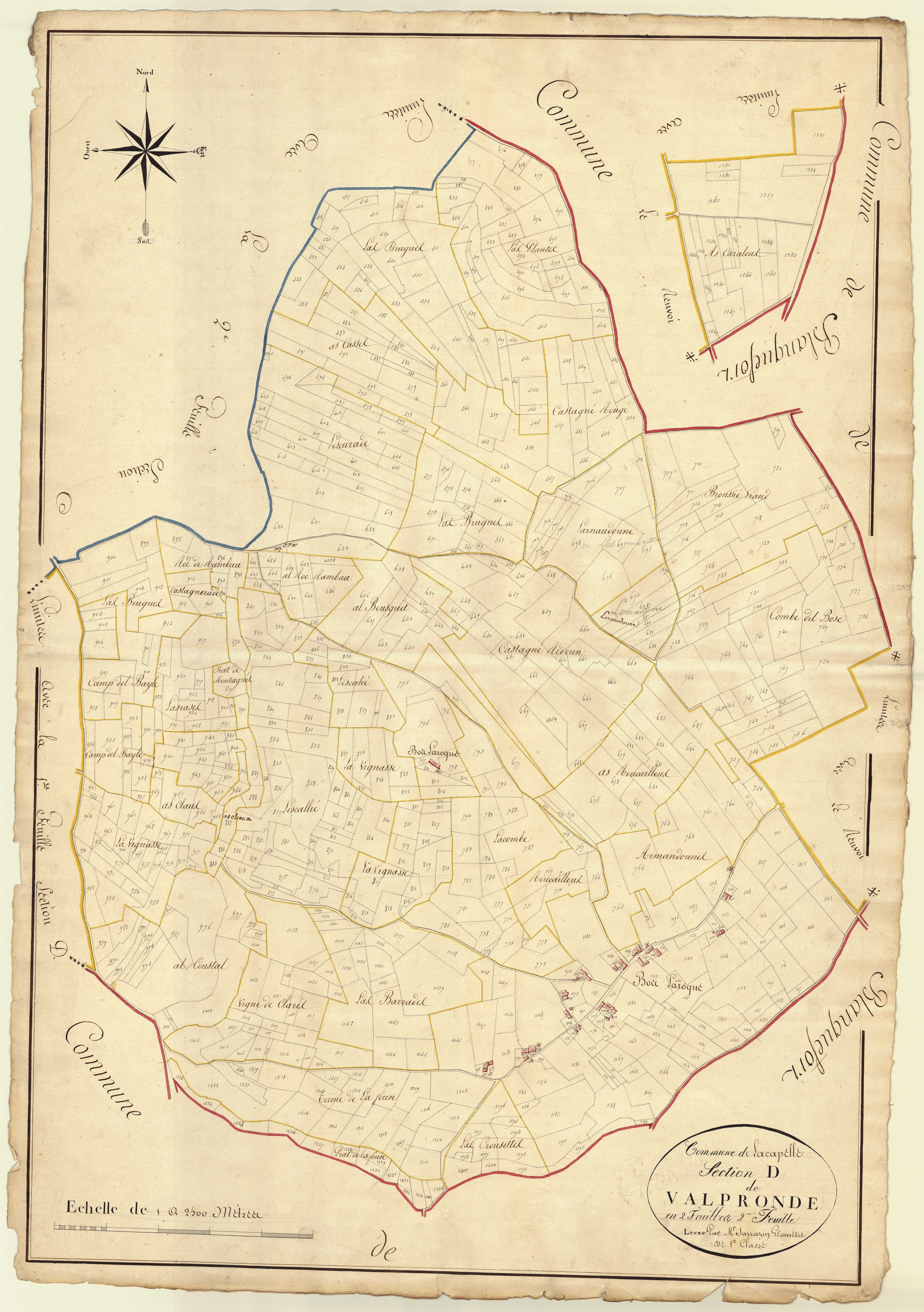 Plan napoléonien, atlas-D2 Valpronde, Lacapelle-Biron