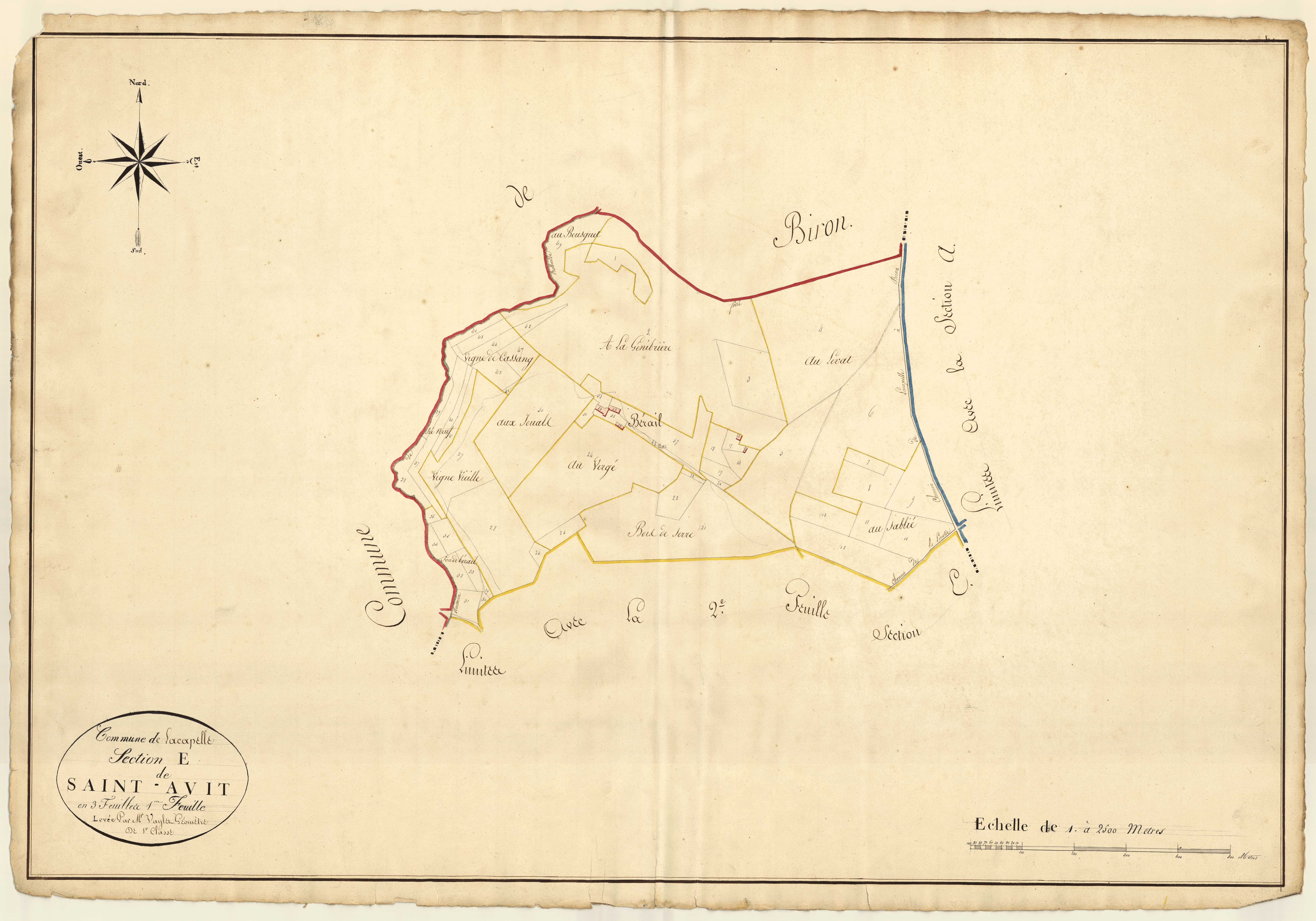 Plan napoléonien, atlas-E1 Saint-Avit, Lacapelle-Biron