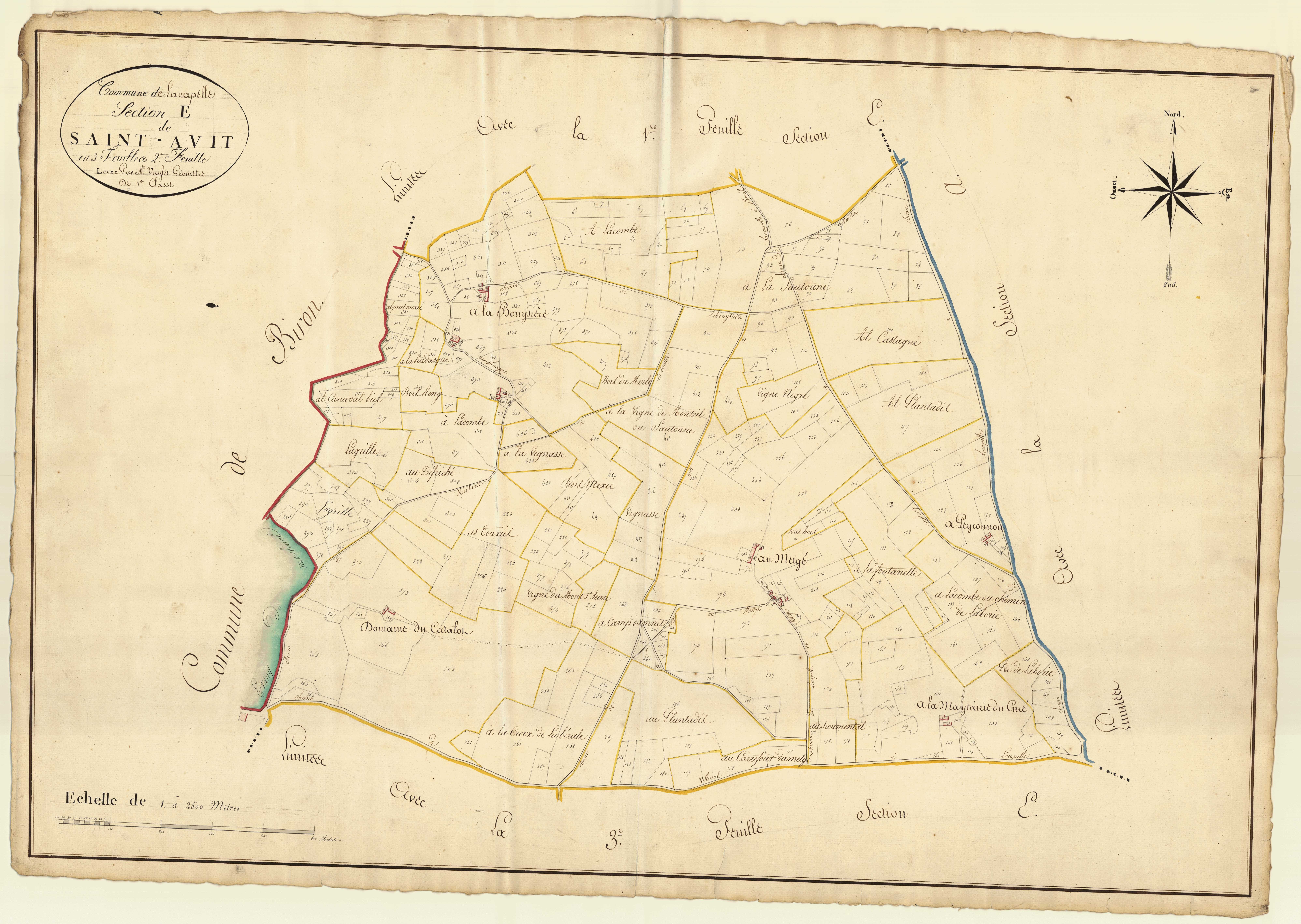Plan napoléonien, atlas-E2 Saint-Avit, Lacapelle-Biron