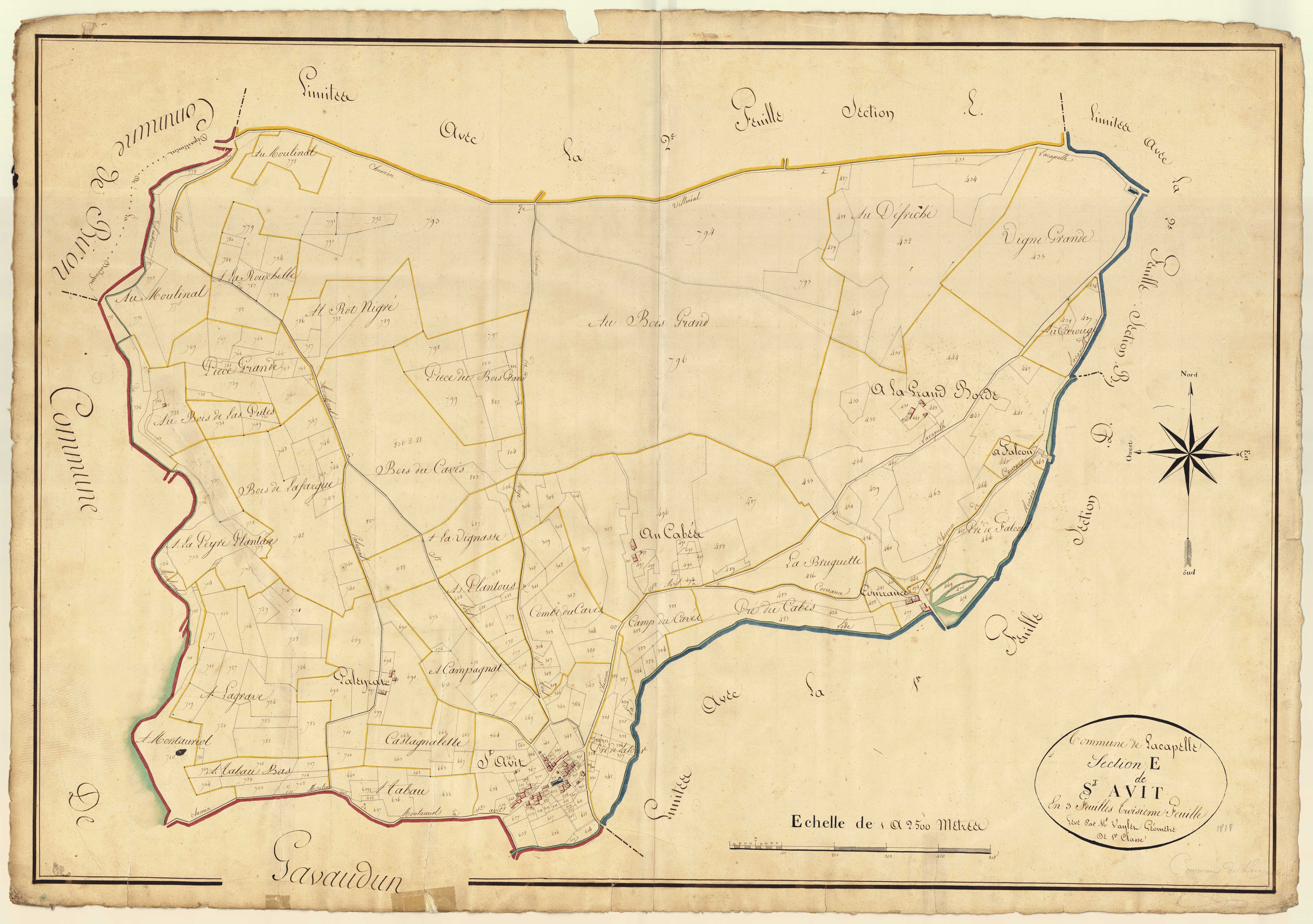 Plan napoléonien, atlas-E3 Saint-Avit, Lacapelle-Biron