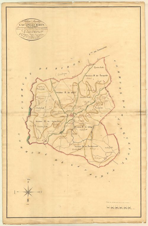 Plan napoléonien, atlas-TA, Lacapelle-Biron
