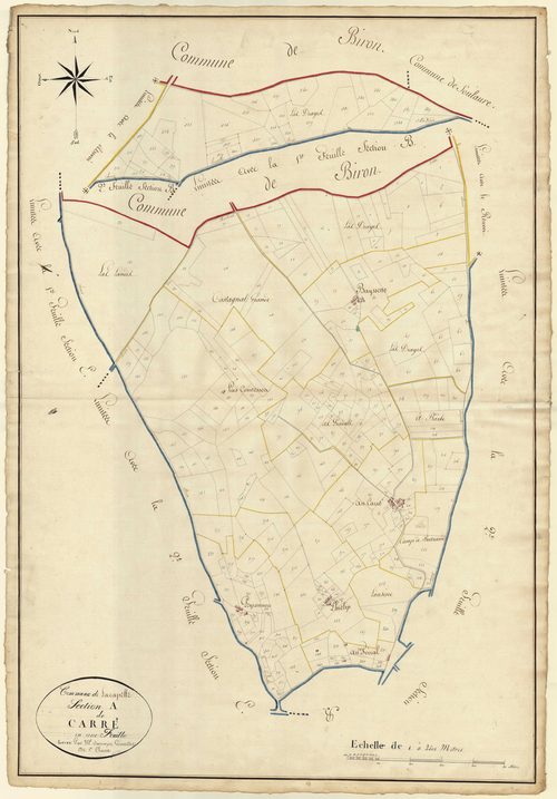 Plan napoléonien, atlas-A Caré, Lacapelle-Biron