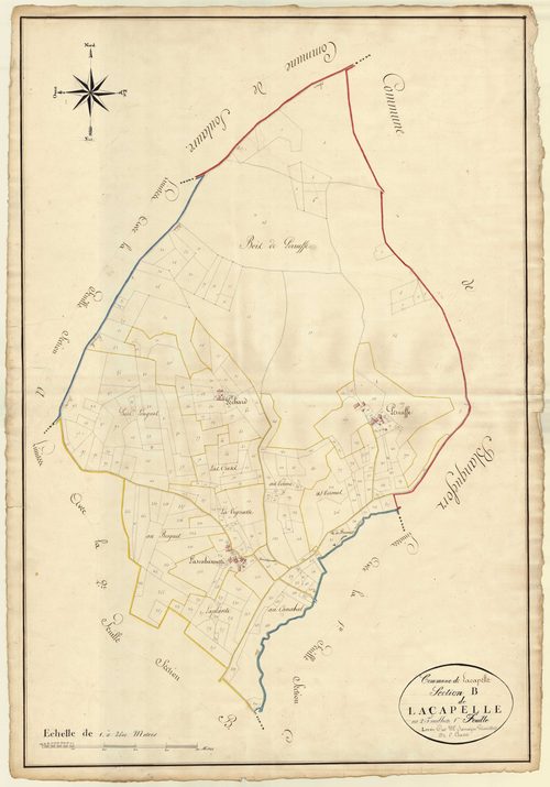 Plan napoléonien, atlas-B1 Lacapelle, Lacapelle-Biron