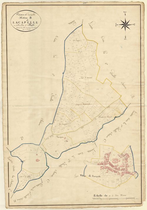 Plan napoléonien, atlas-B2 Lacapelle, Lacapelle-Biron