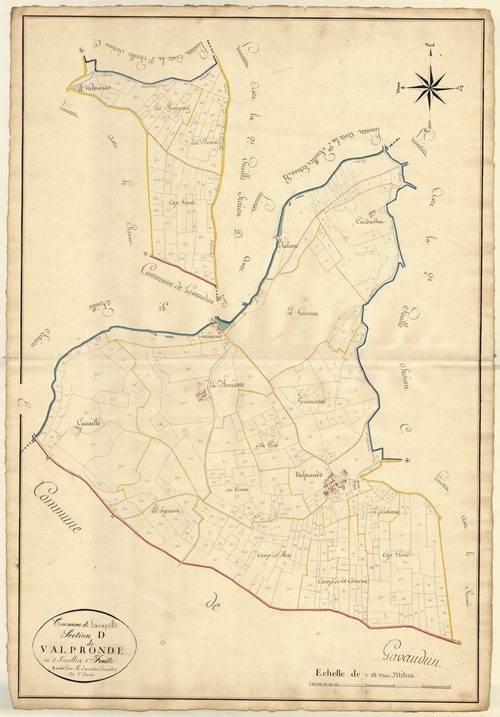Plan napoléonien, atlas-D1 Valpronde, Lacapelle-Biron