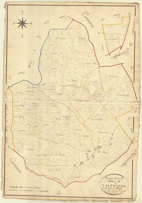 Plan napoléonien, atlas-D2 Valpronde, Lacapelle-Biron
