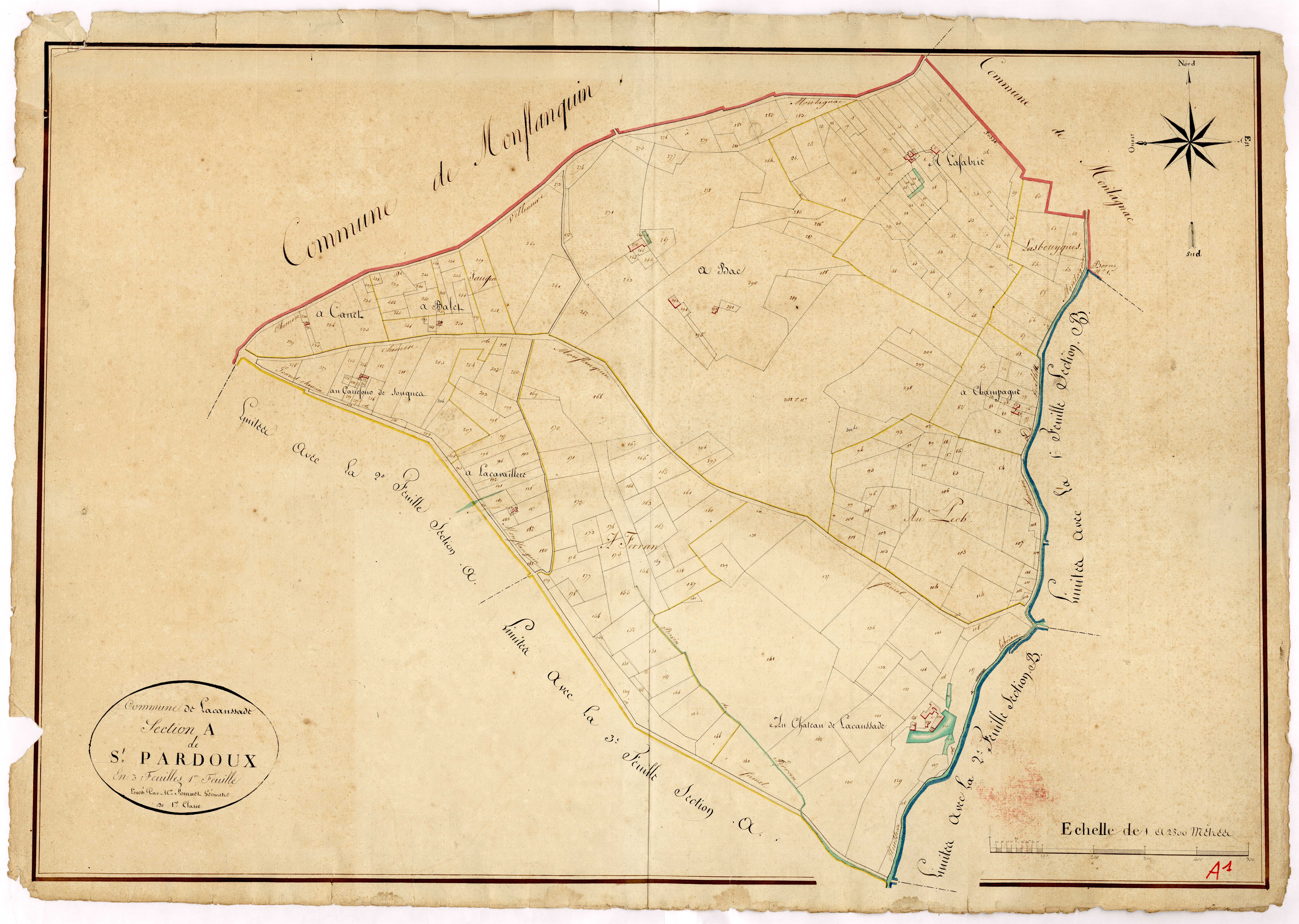 Plan napoléonien, atlas-A1 Saint-Pardoux, Lacaussade