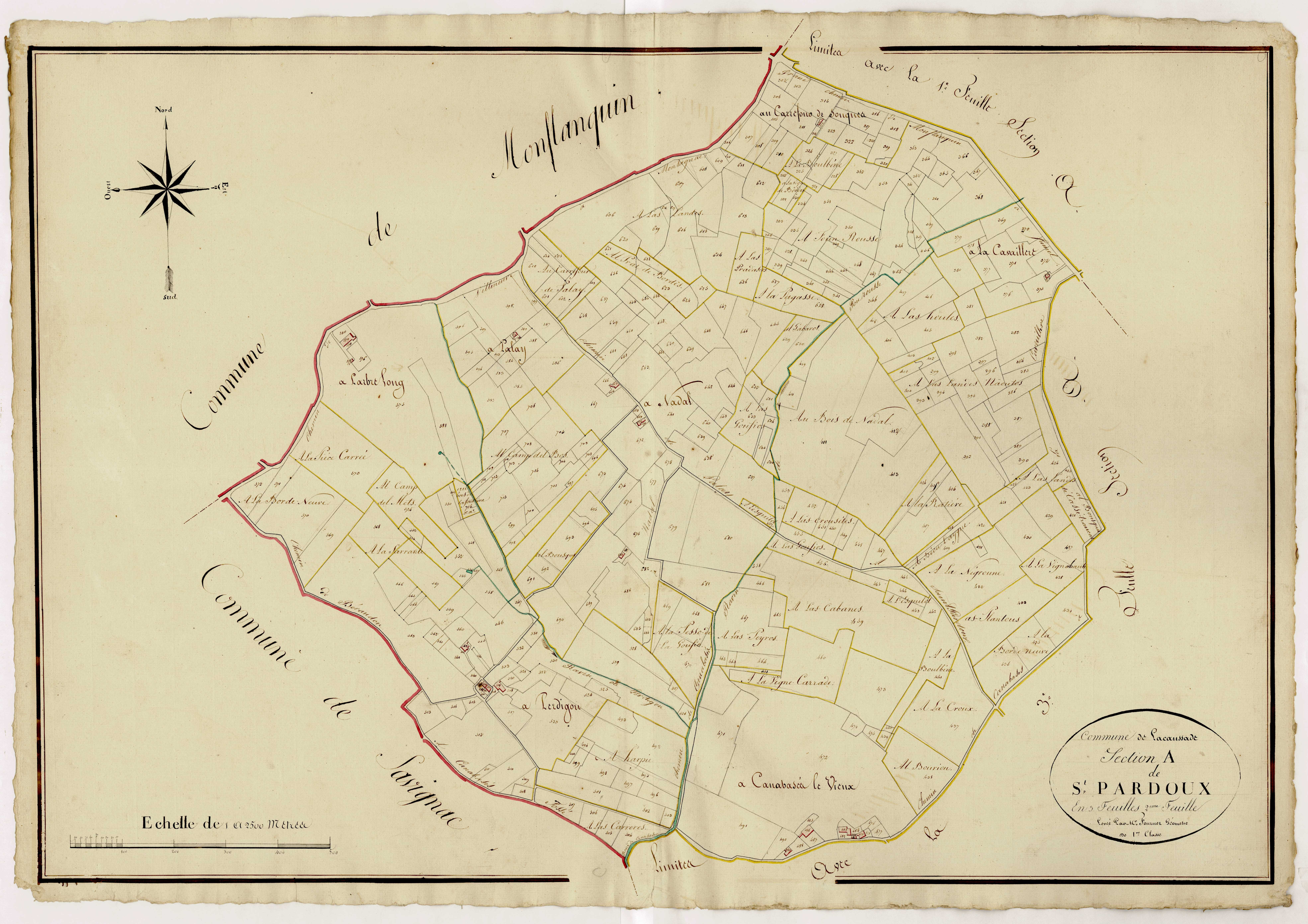 Plan napoléonien, atlas-A2 Saint-Pardoux, Lacaussade