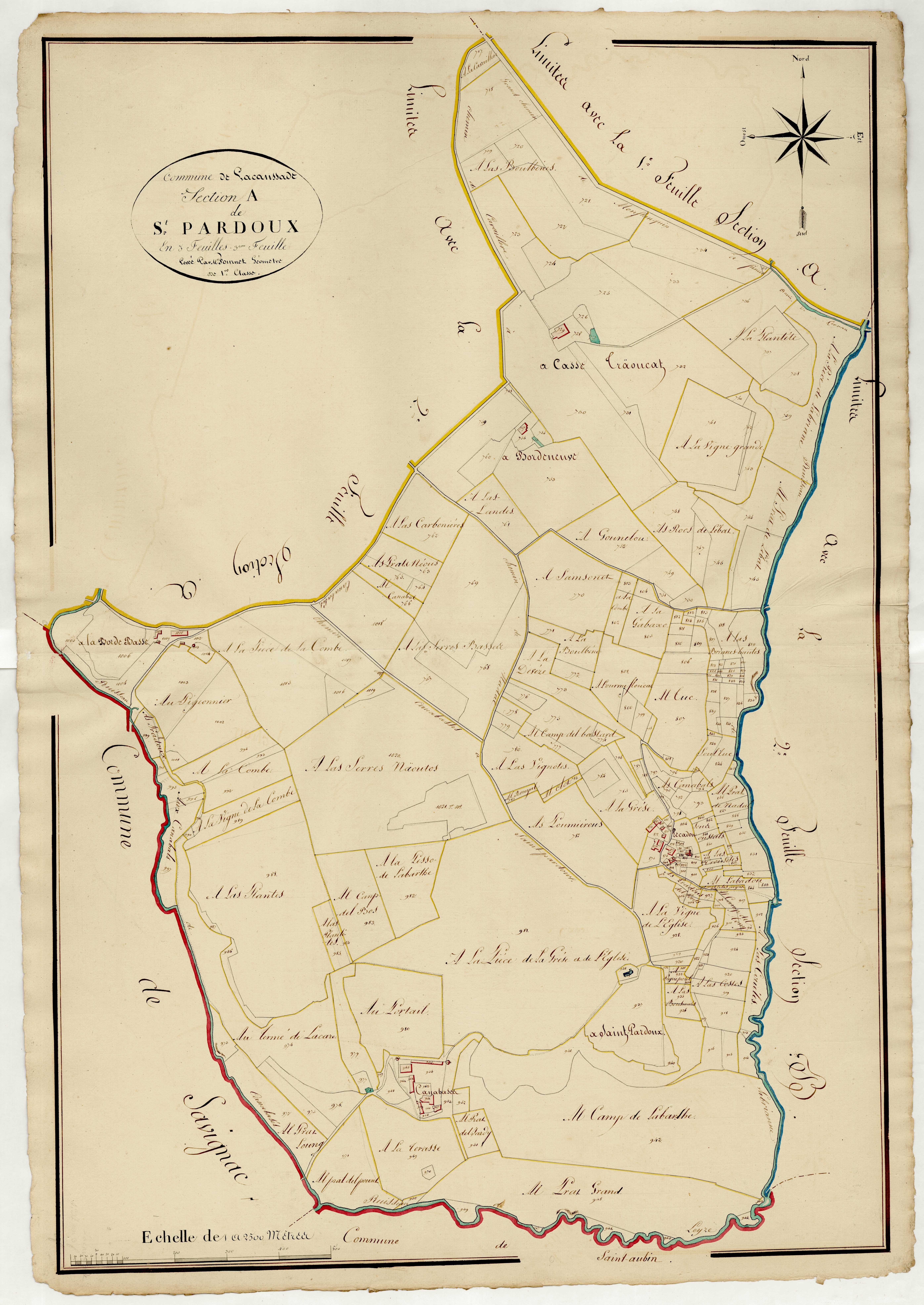 Plan napoléonien, atlas-A3 Saint-Pardoux, Lacaussade