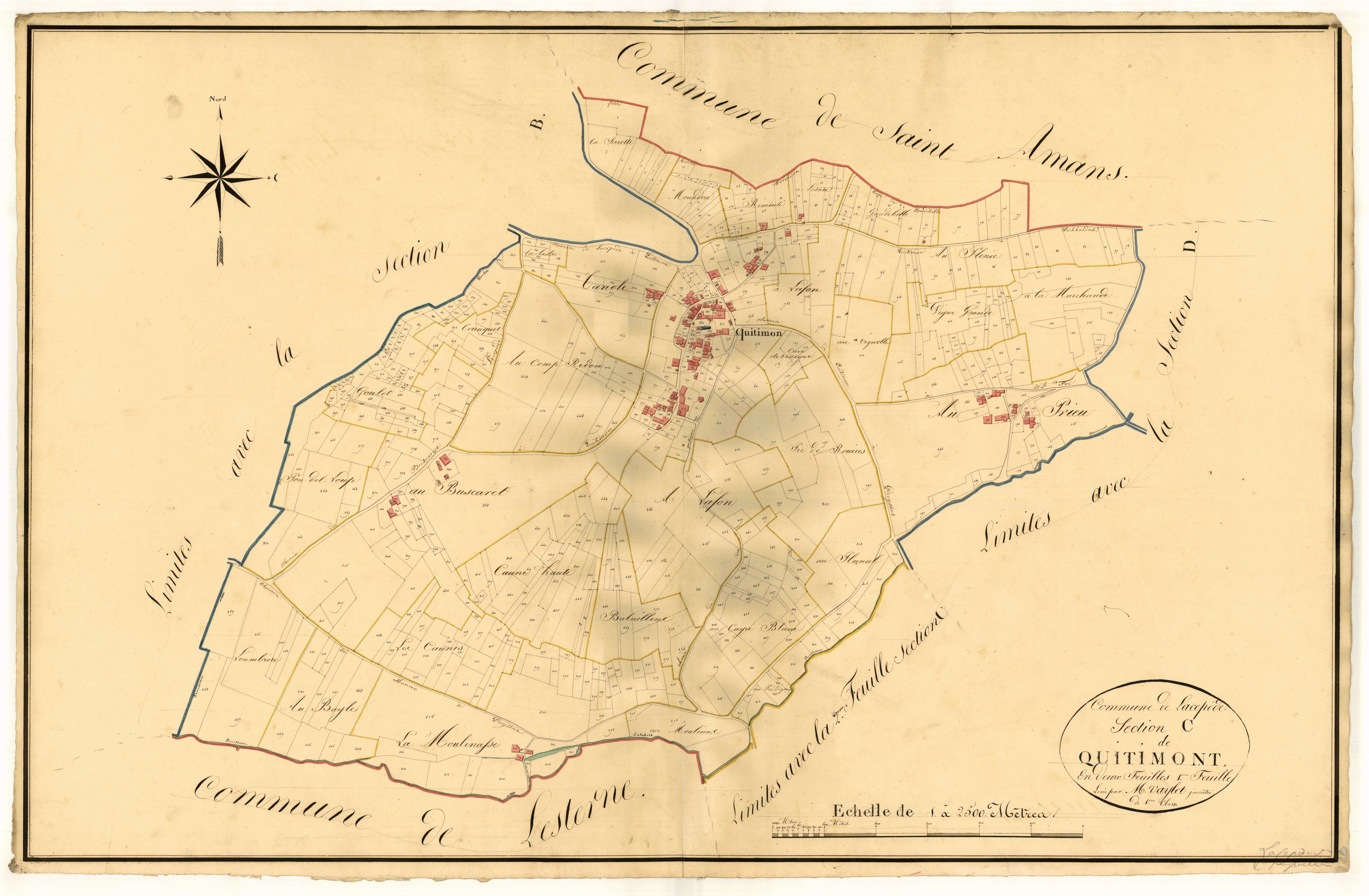 Plan napoléonien, atlas-C1 Quitimont, Lacépède