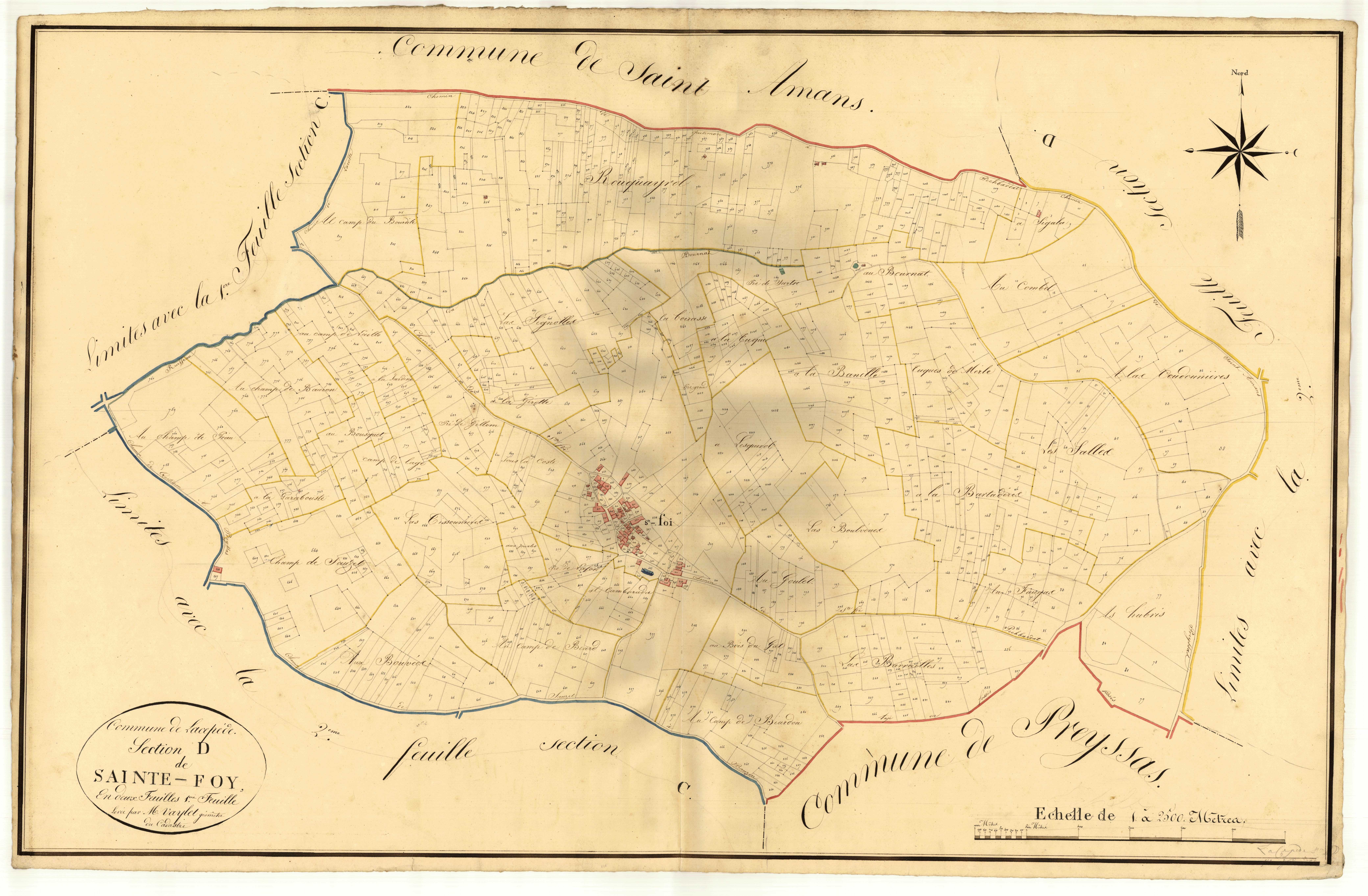 Plan napoléonien, atlas-D1 Sainte-Foy, Lacépède