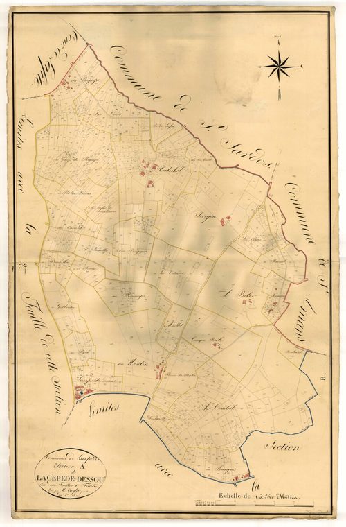 Plan napoléonien, atlas-A1 Lacépède-Dessous, Lacépède