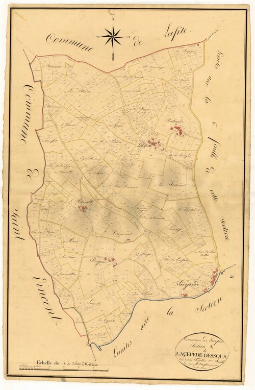 Plan napoléonien, atlas-A2 Lacépède-Dessous, Lacépède