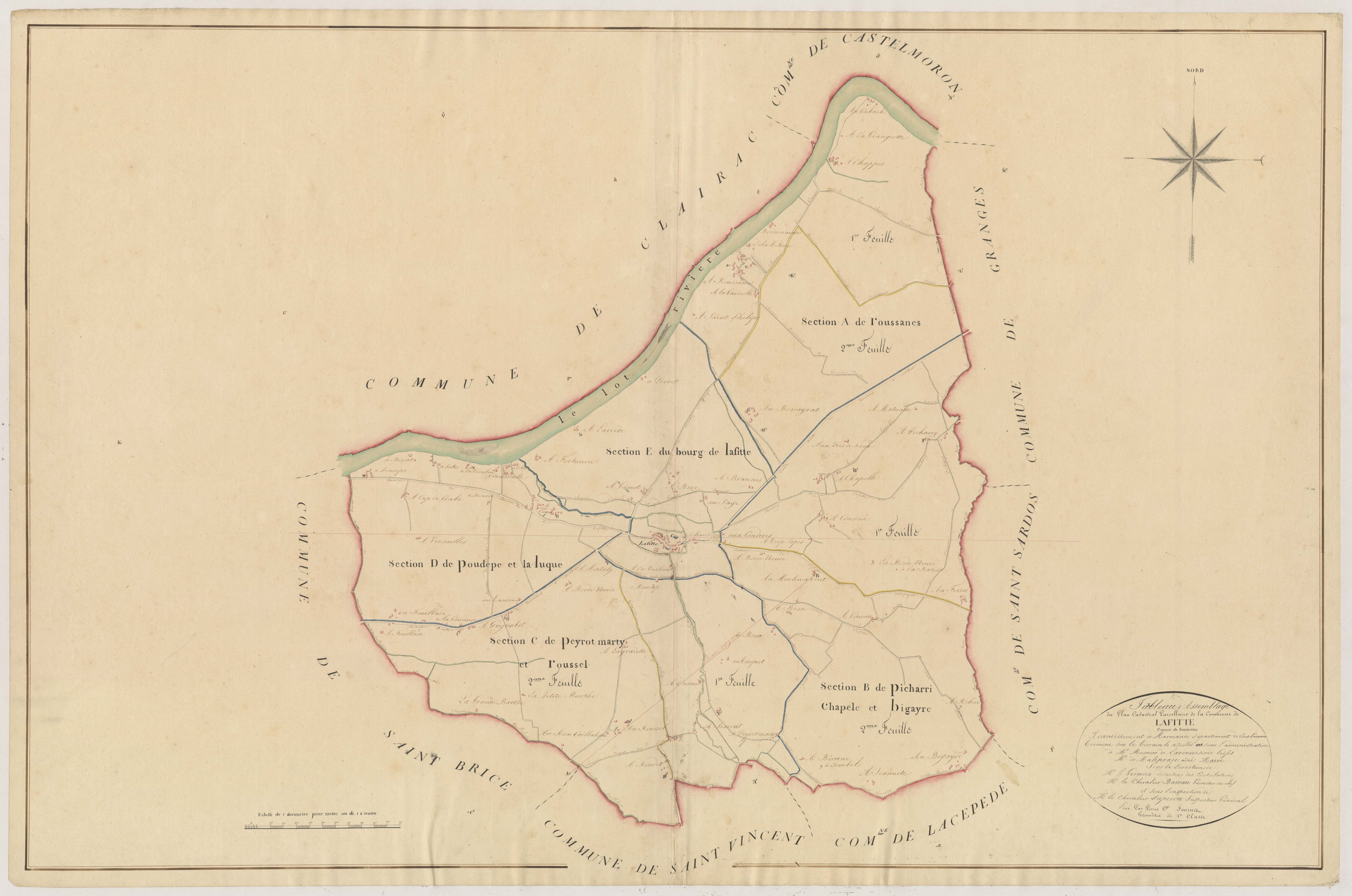 Plan napoléonien, atlas-TA, Lafitte-sur-Lot