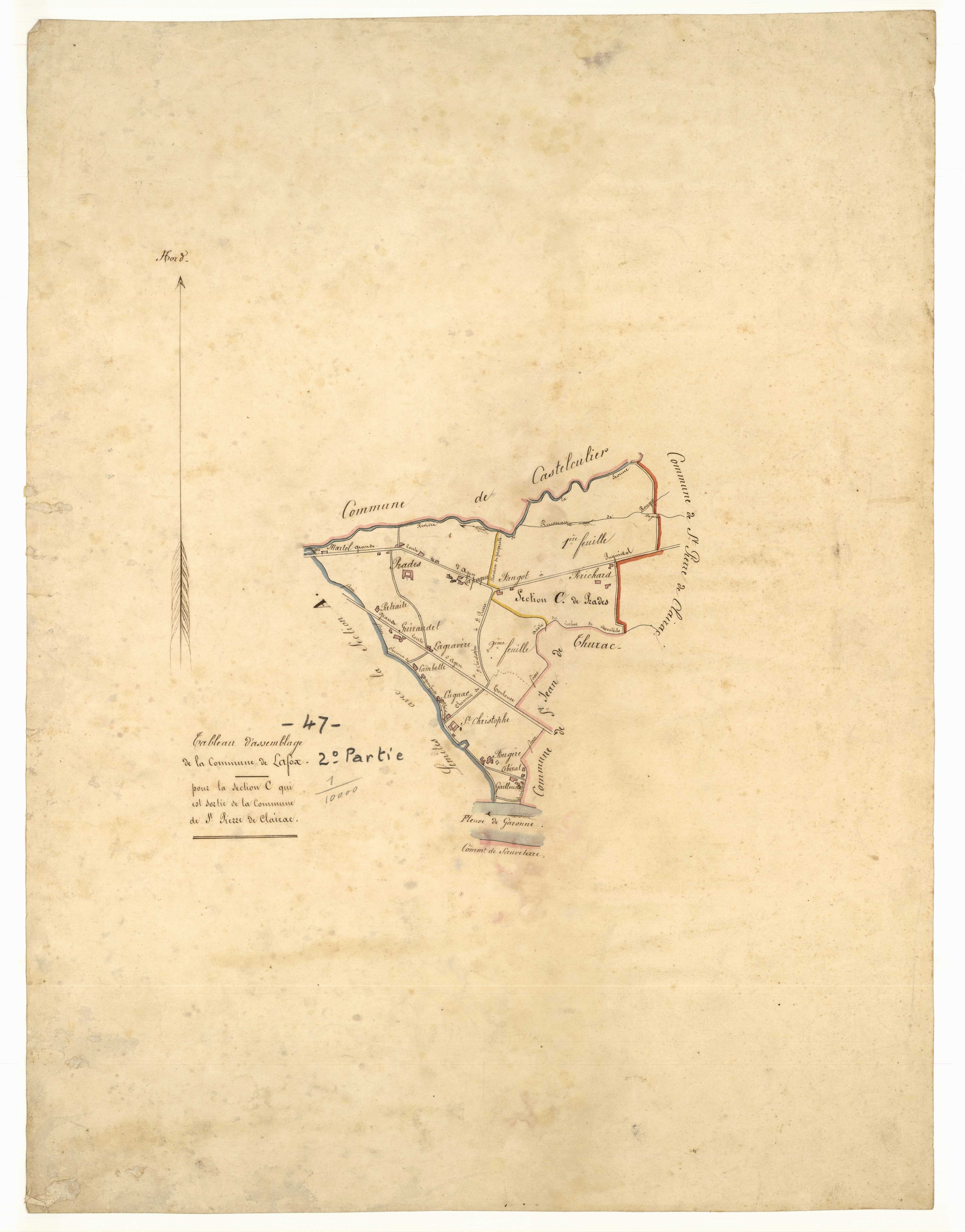Plan napoléonien, feuille préparatoire-TA (section C), Lafox