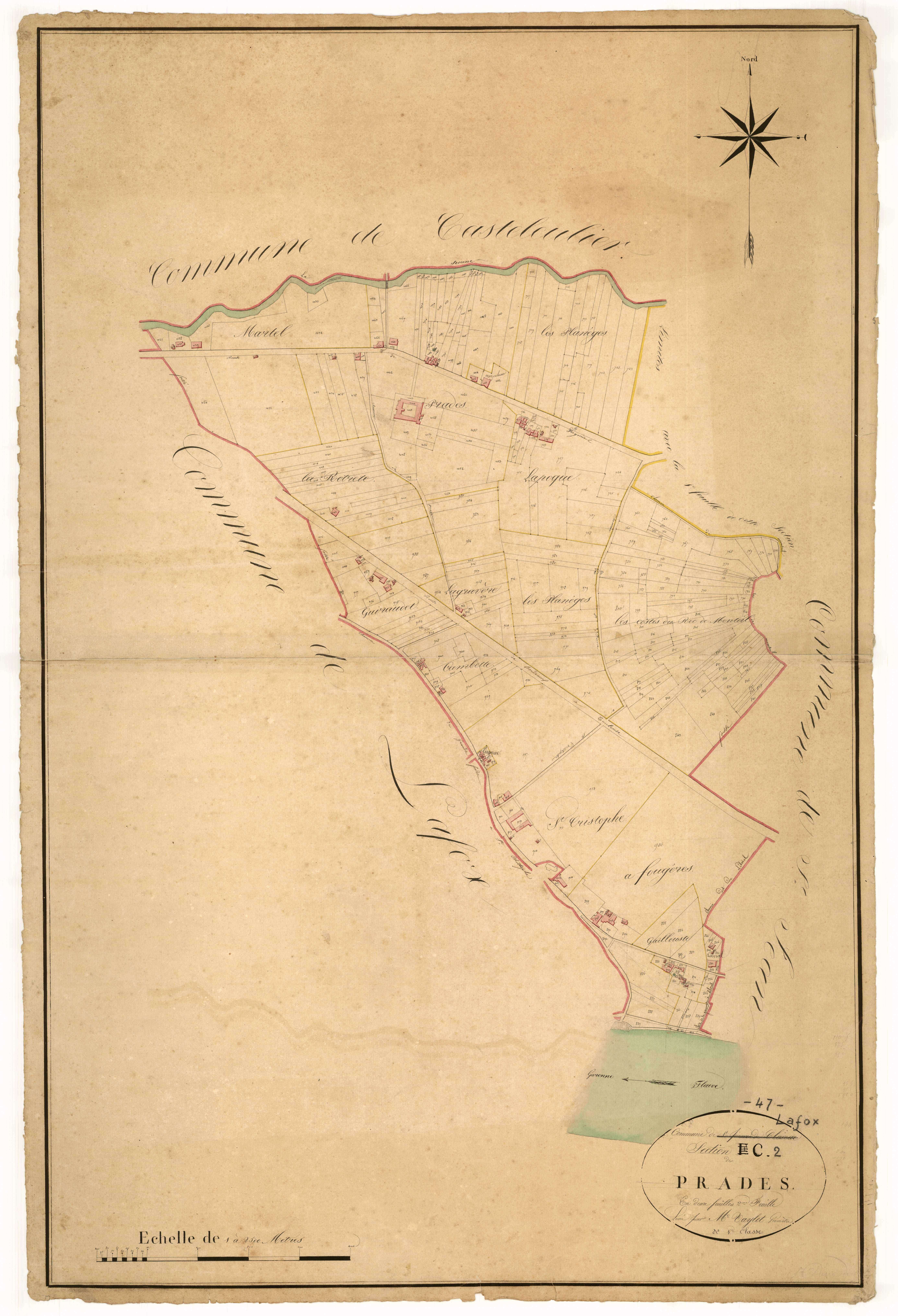 Plan napoléonien, atlas-C2 Les Prades, Lafox