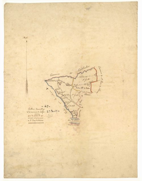 Plan napoléonien, feuille préparatoire-TA (section C), Lafox