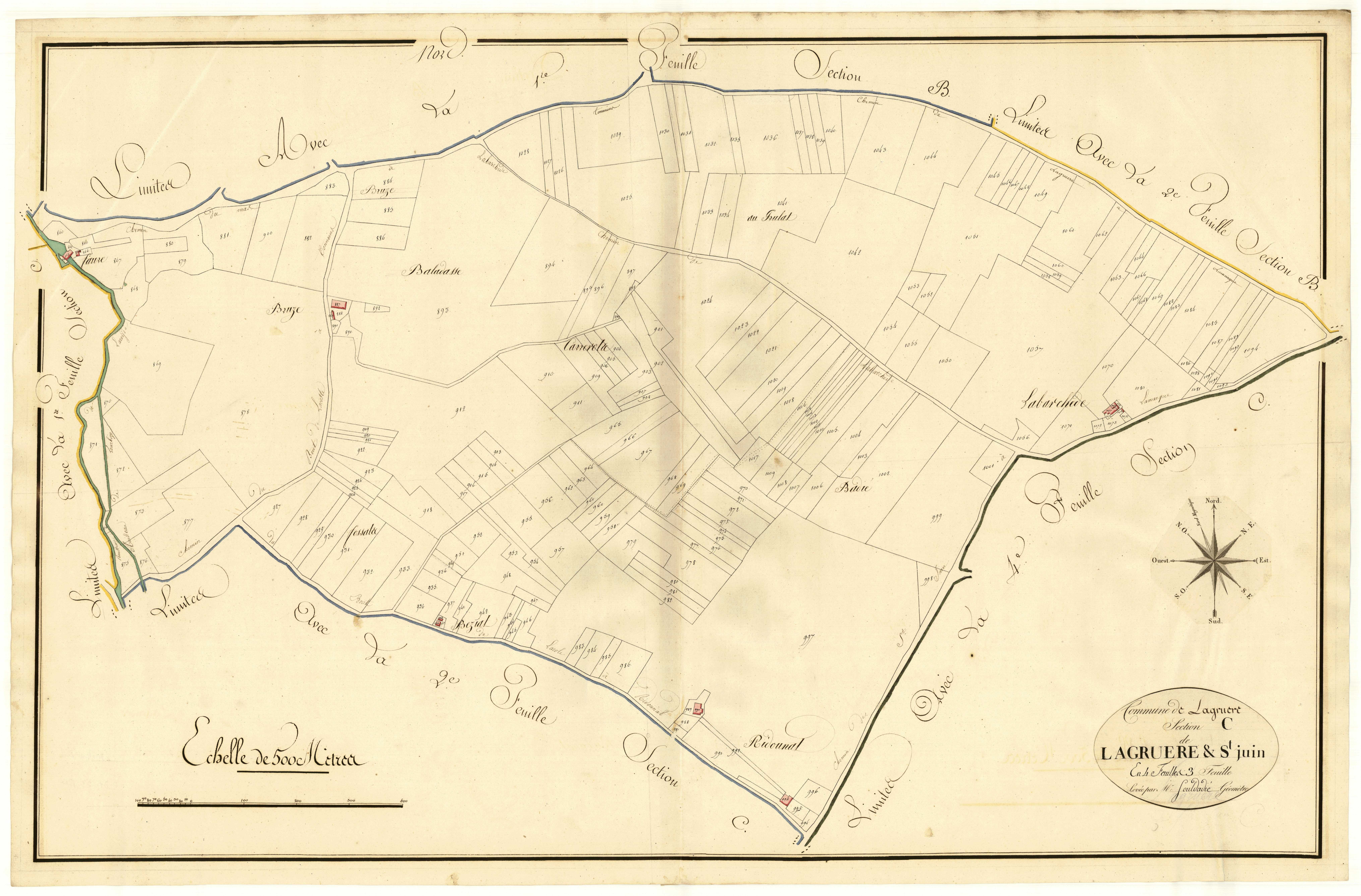 Plan primitif, atlas-C3 Lagruère et Saint-Juin, Lagruère