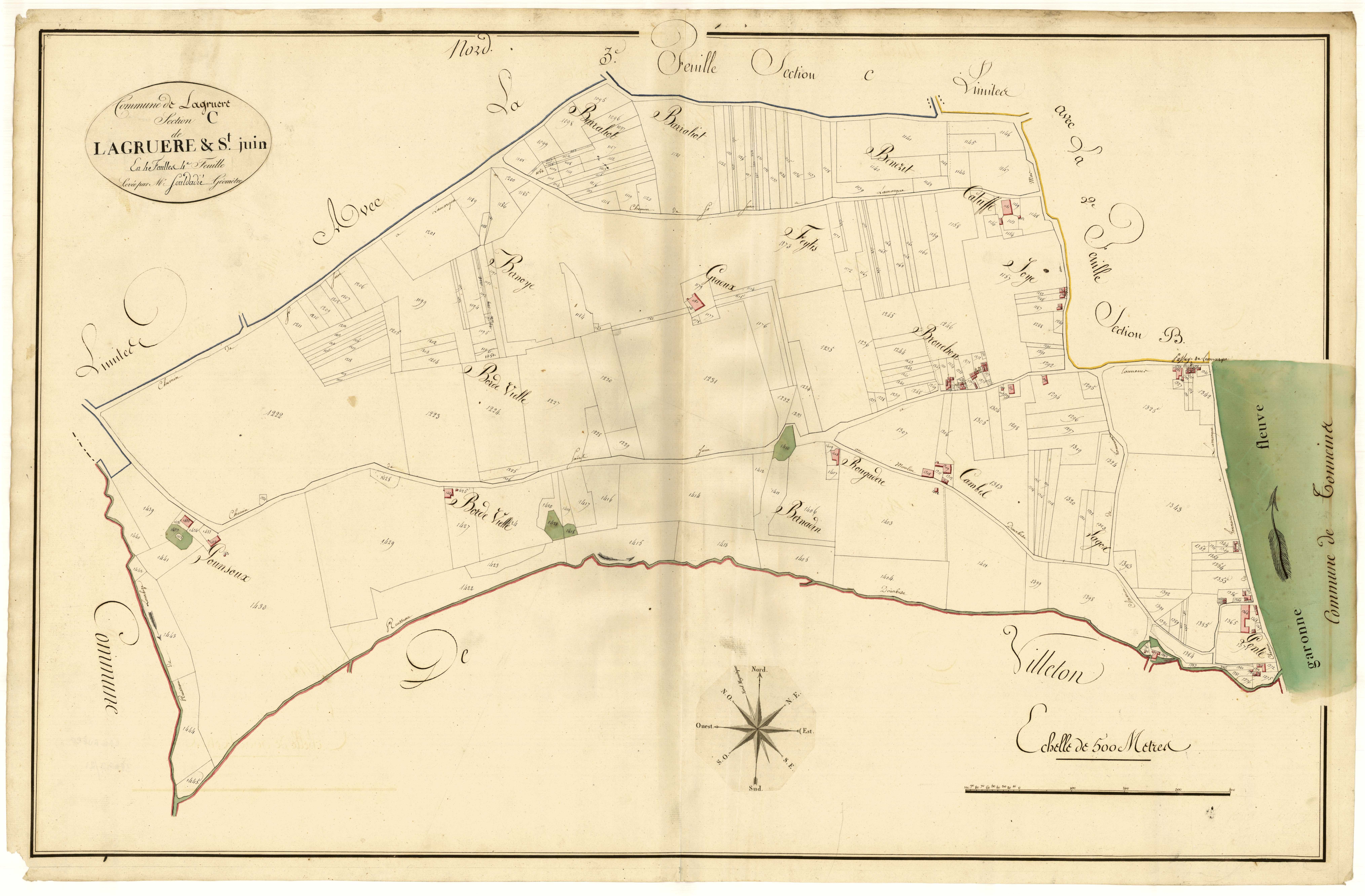 Plan primitif, atlas-C4 Lagruère et Saint-Juin, Lagruère