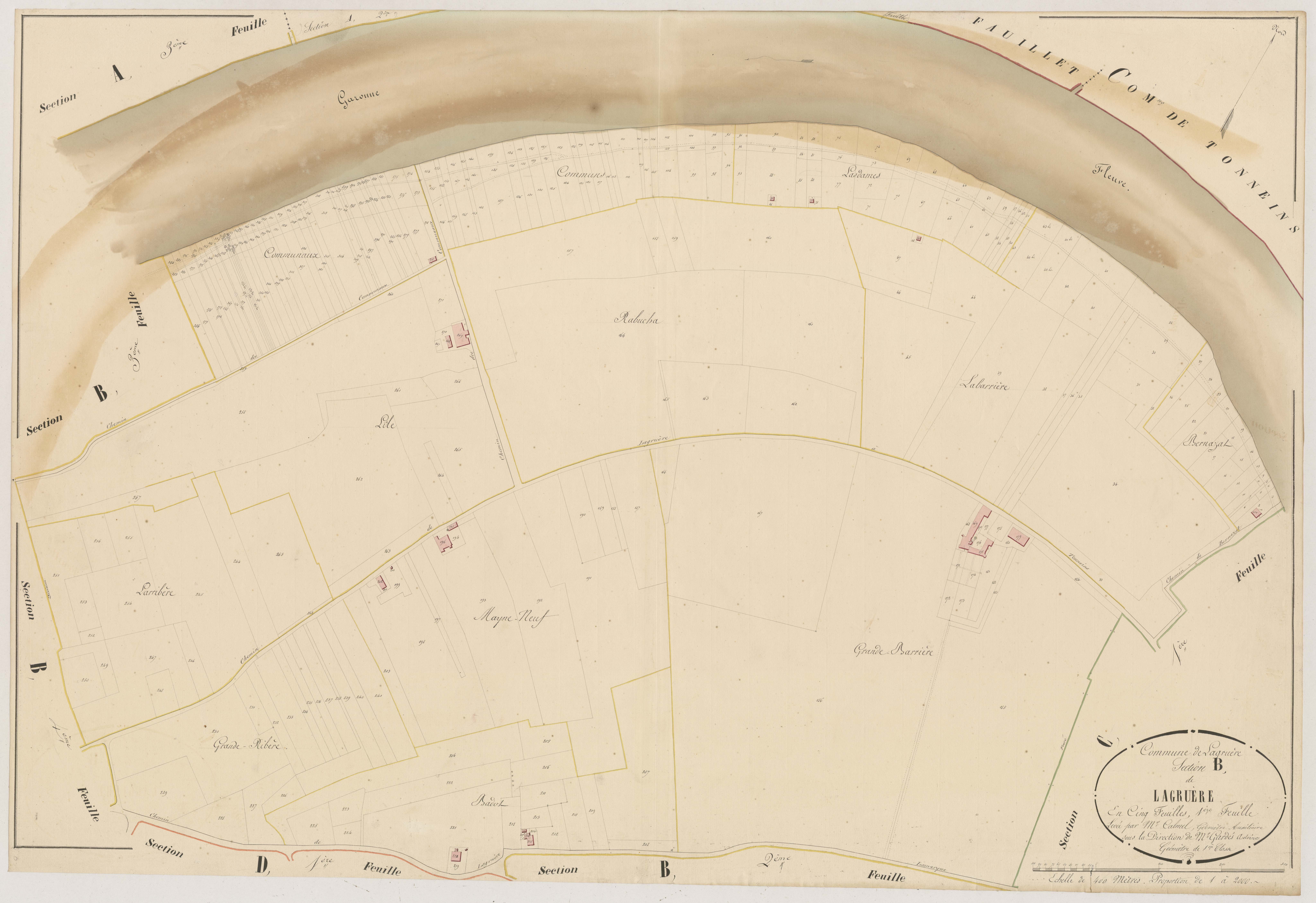 Plan napoléonien, atlas-B1 Lagruère, Lagruère