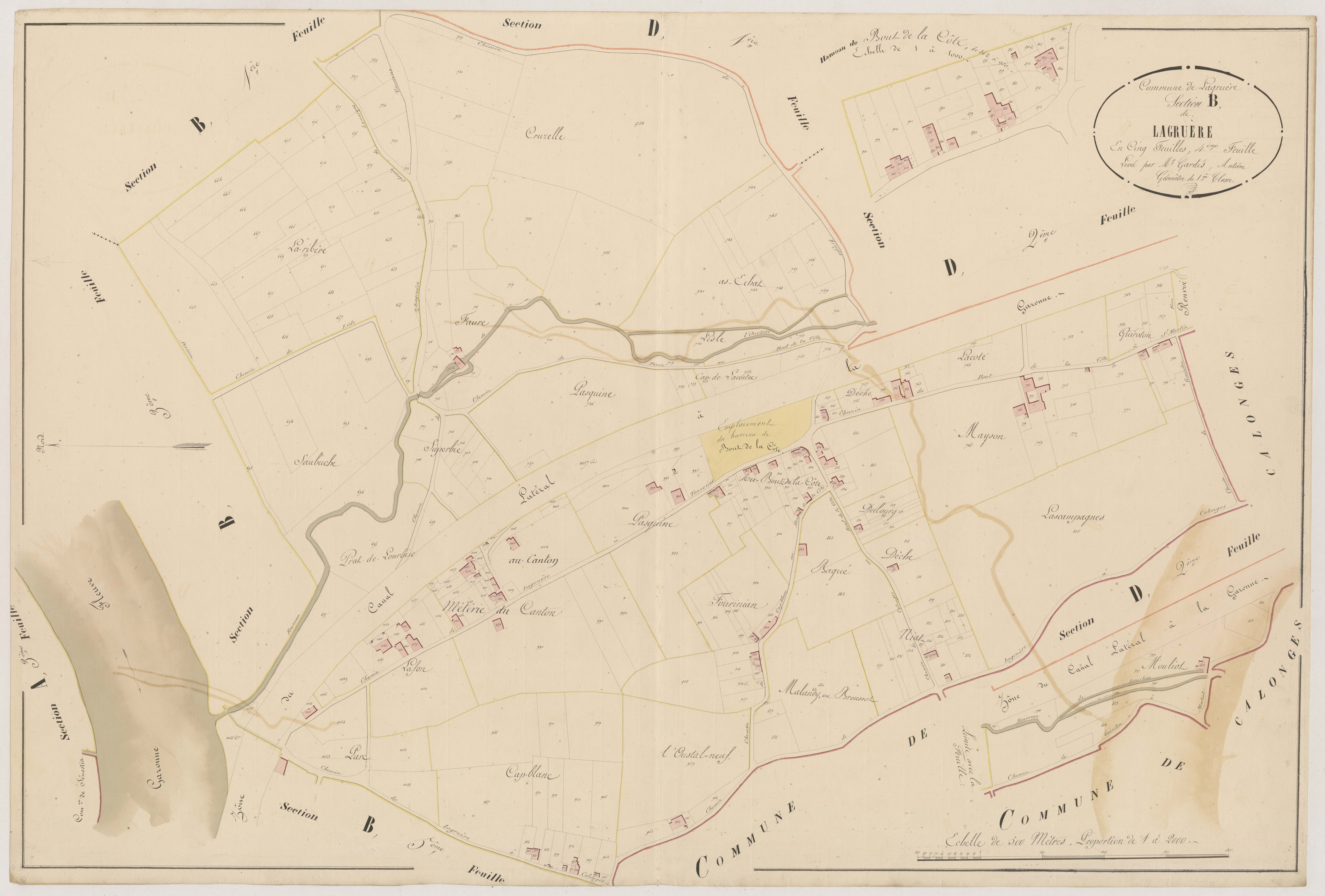 Plan napoléonien, atlas-B4 Lagruère, Lagruère